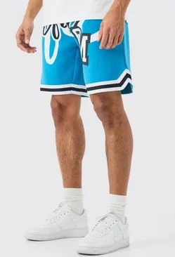 Oversized Ofcl Basketball Shorts Blue
