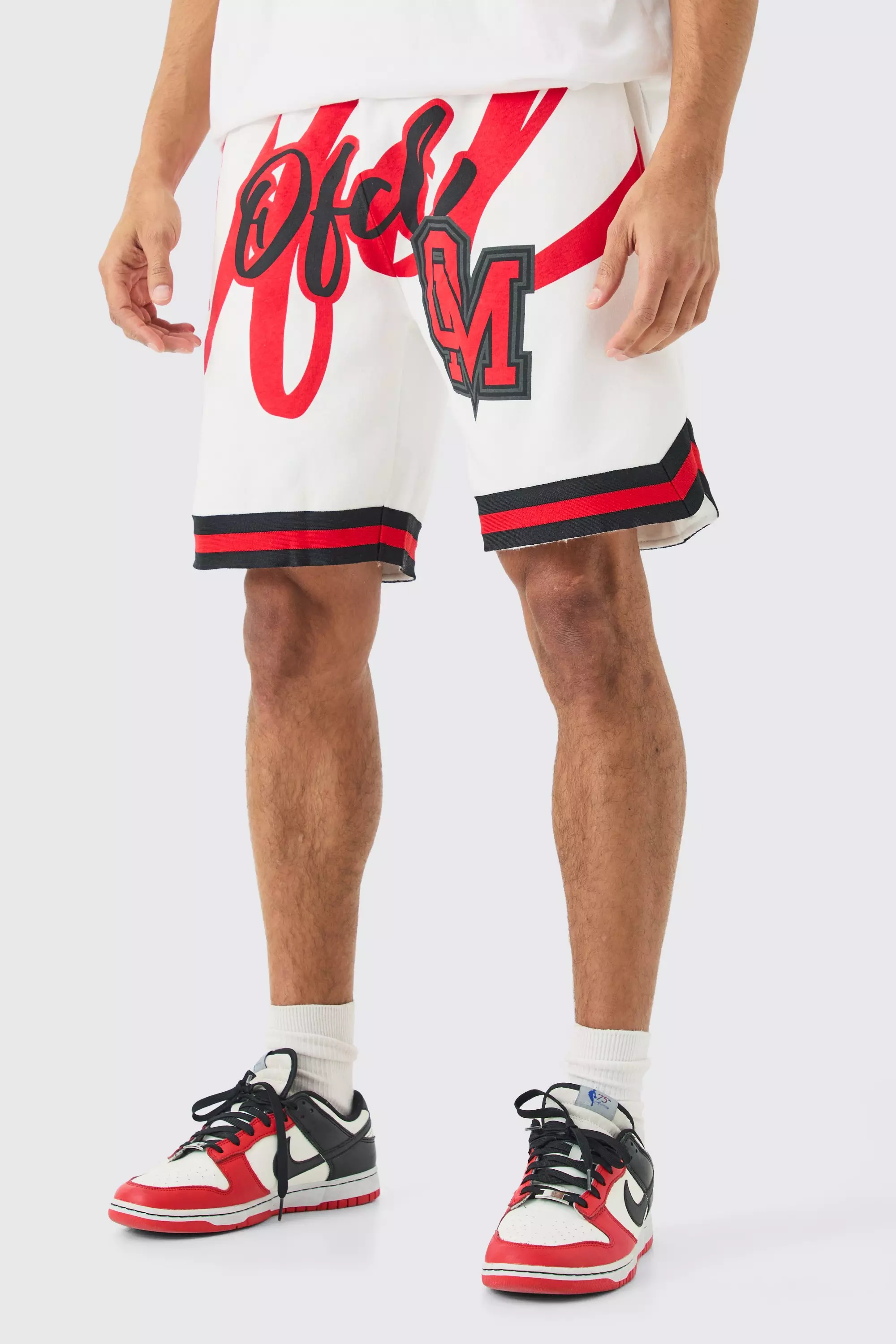 Oversized Ofcl Basketball Shorts White