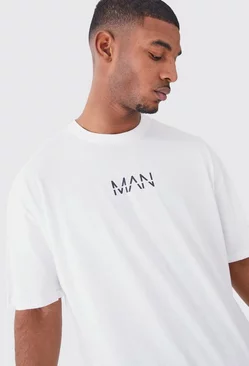 White Tall Man Dash Oversized Fit T-shirt
