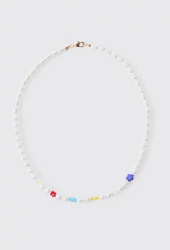 Bead And Pearl Necklace Multi