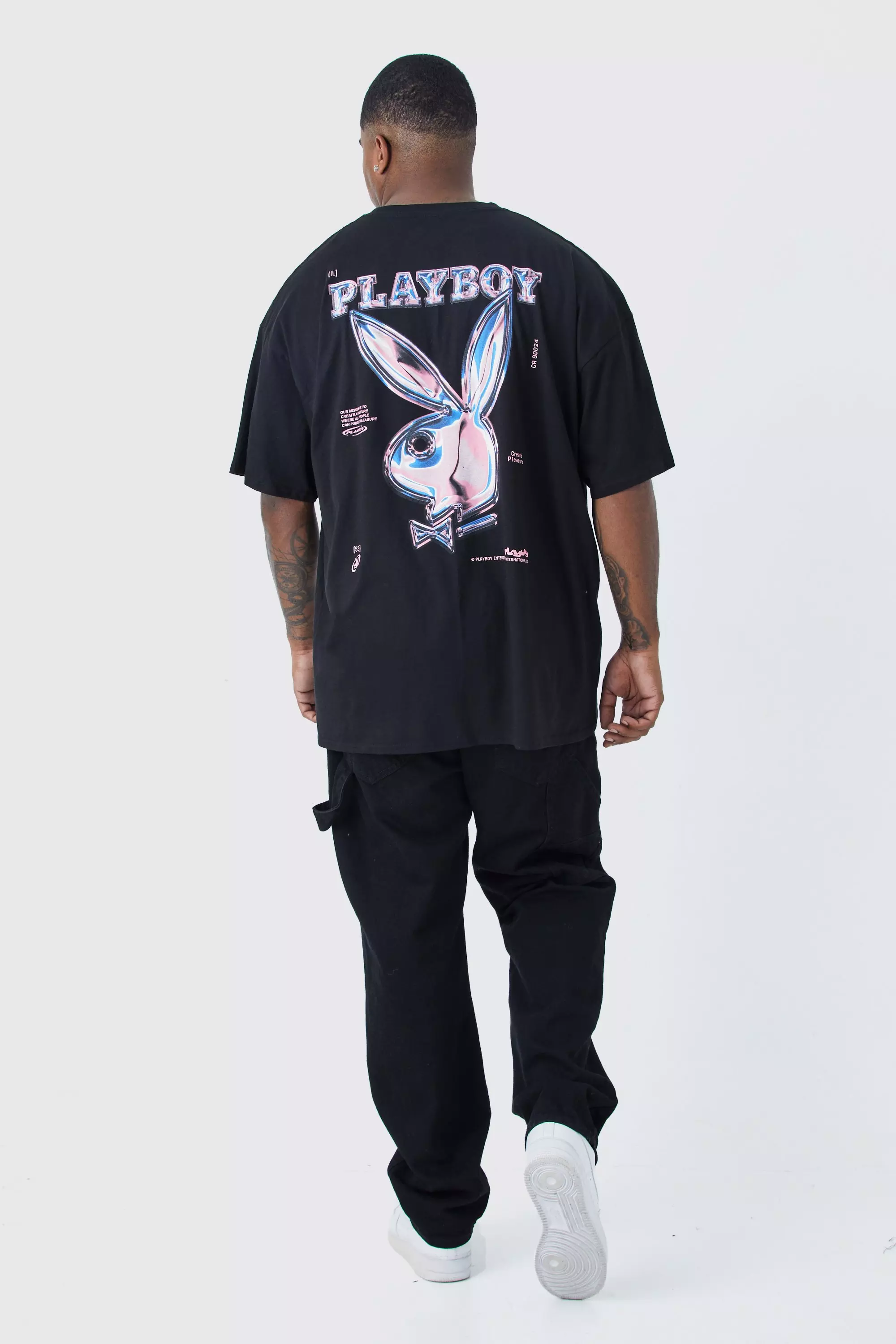Plus Playboy License T-shirt | boohooMAN USA