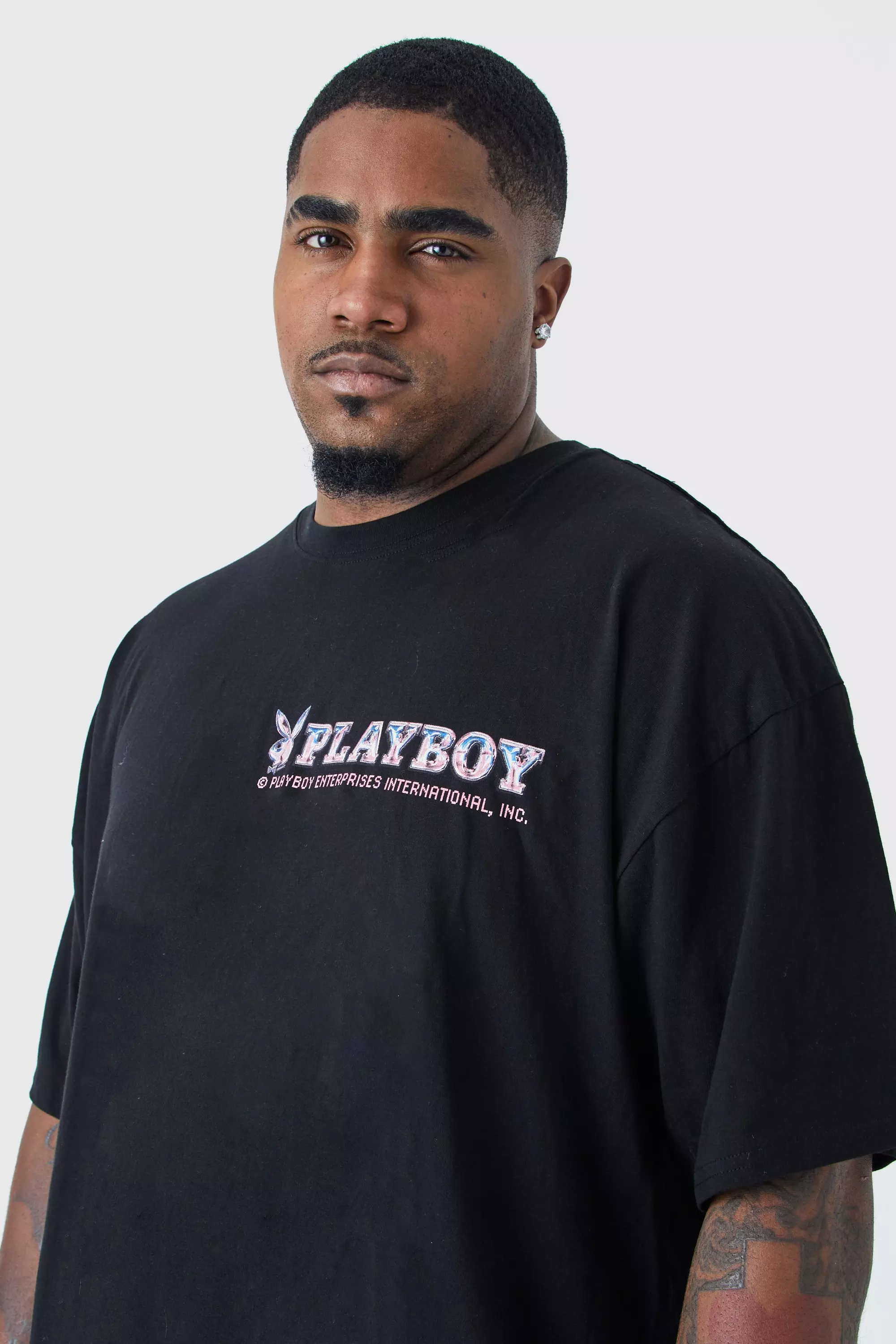 Plus Playboy License T-shirt | boohooMAN USA