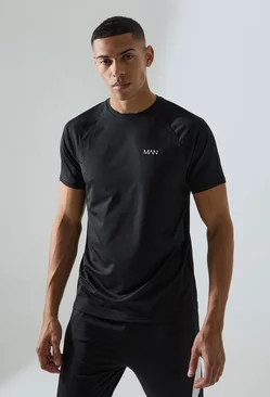 Black Man Active Geo Jacquard T-shirt