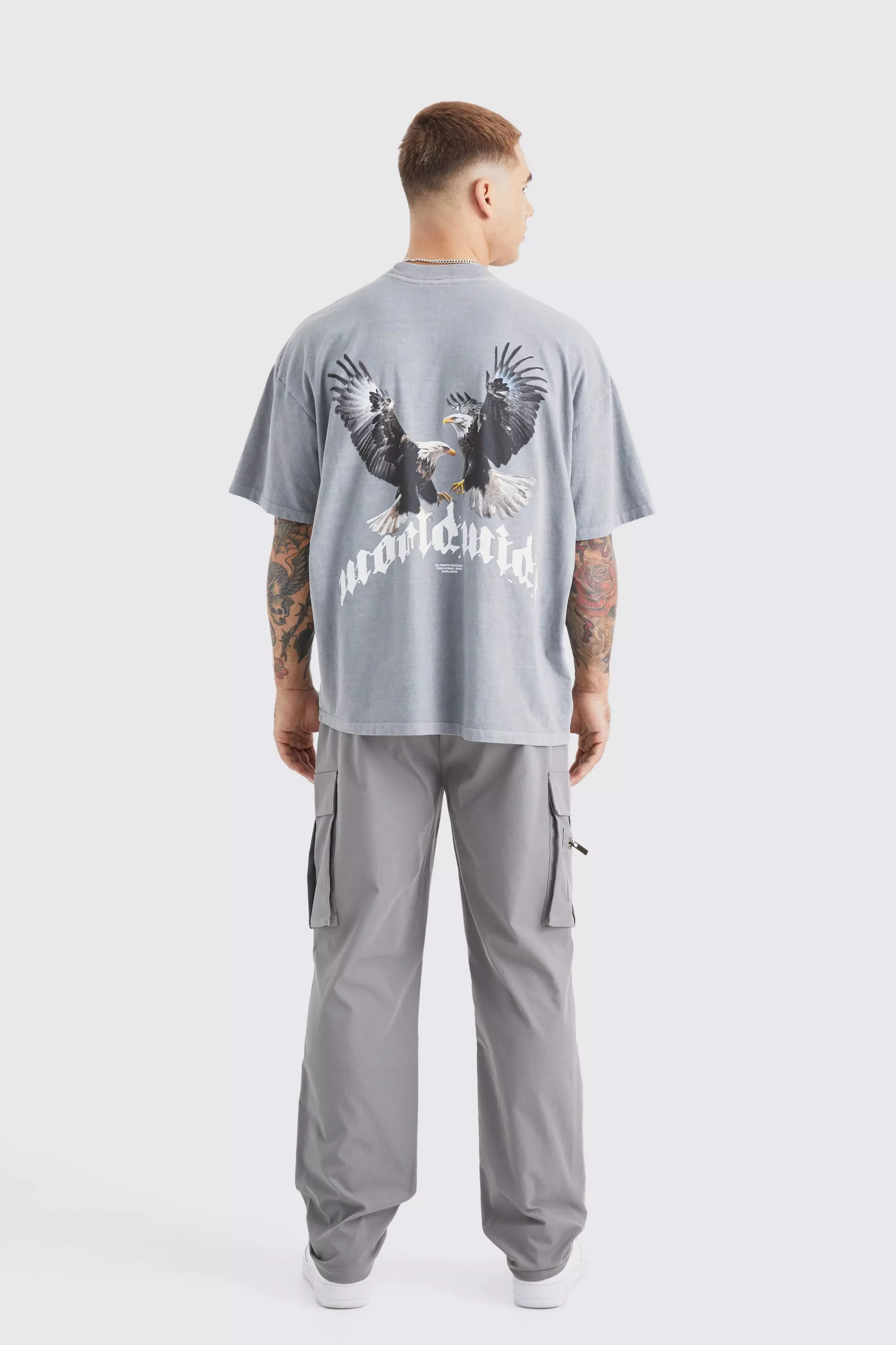 Oversize T-Shirt mit Print, Grey alternatives Bild