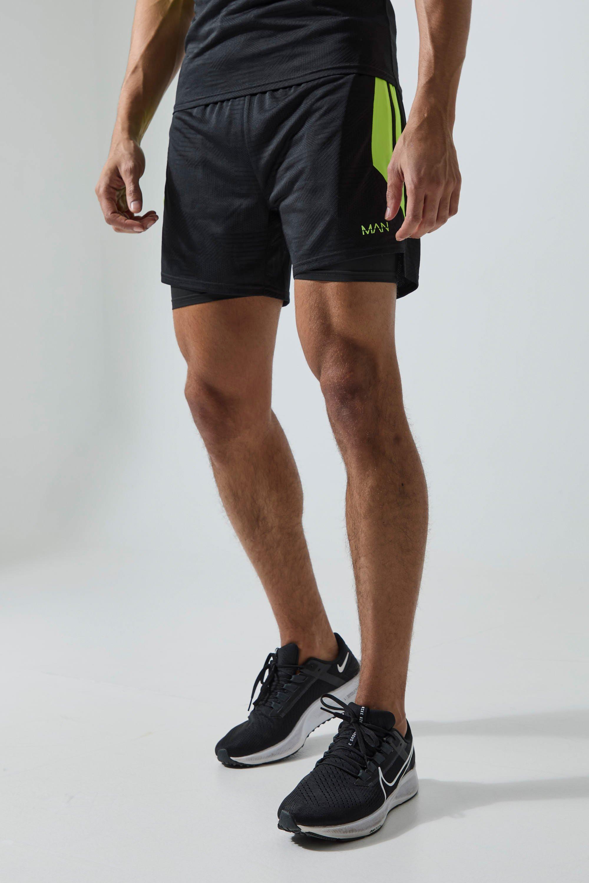 Man Active Gym 2-In-1 Legging Shorts