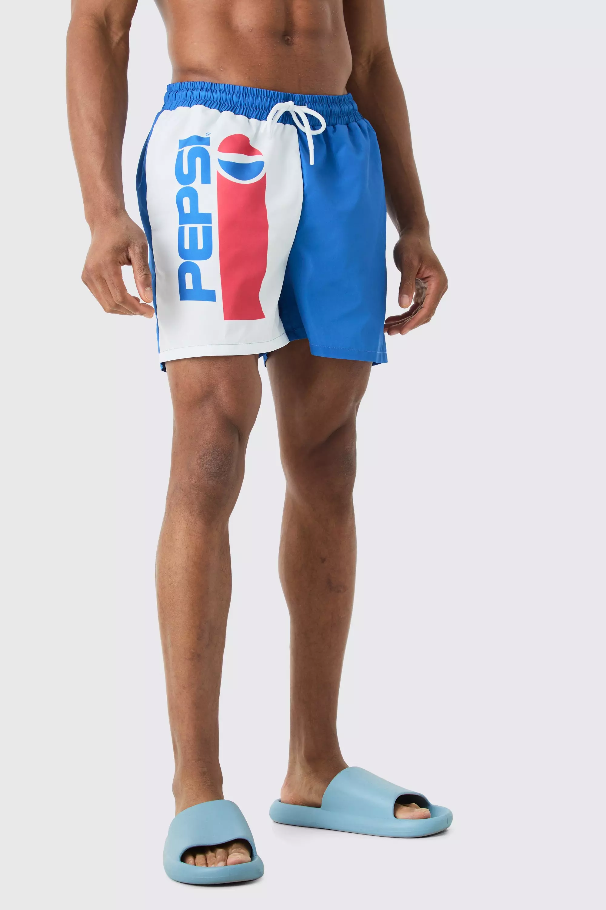 Short Length Pepsi License Swim Short Blue