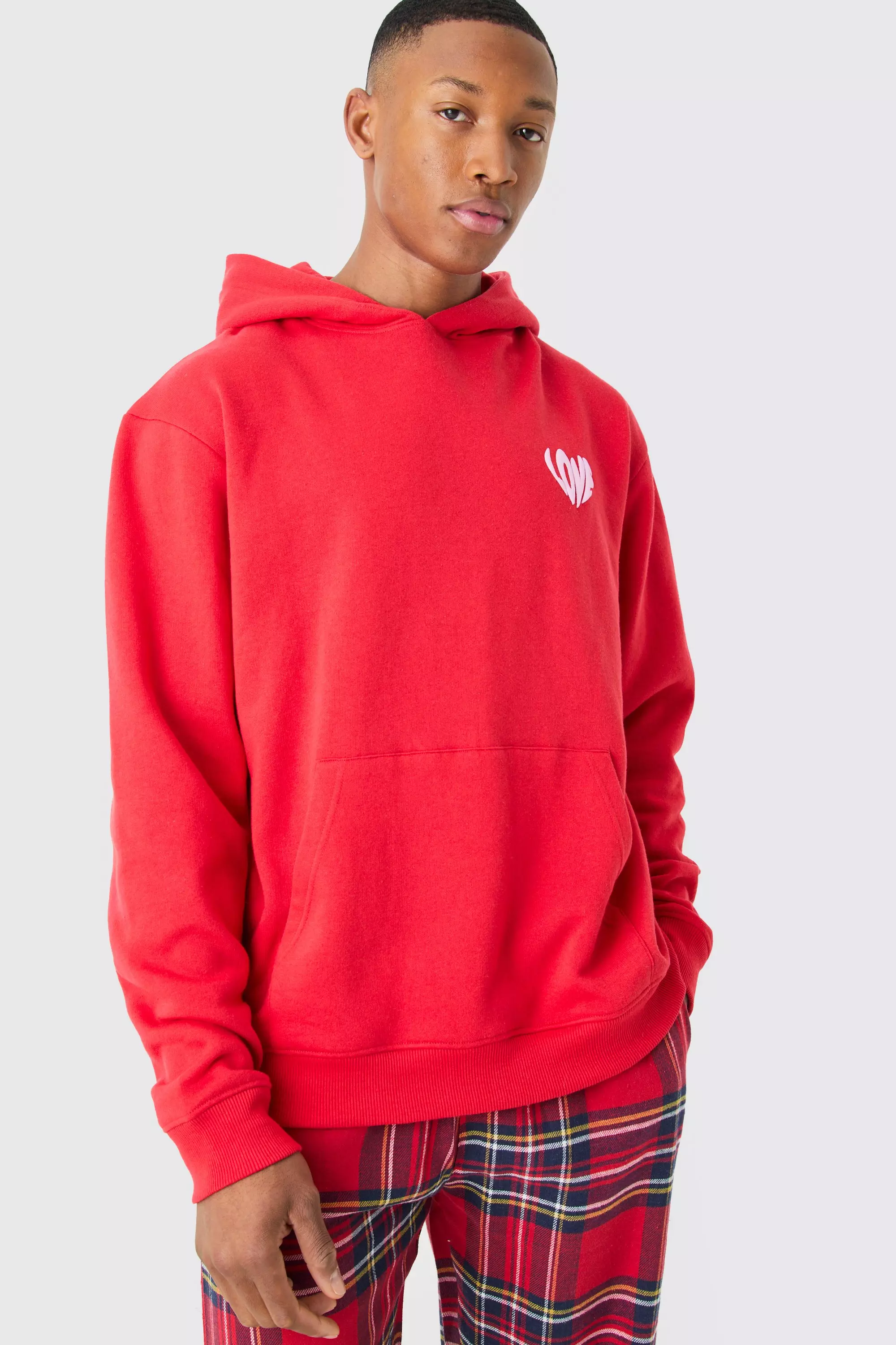 Red hoodie flannel hotsell