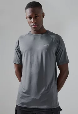 Charcoal Grey Man Active Raglan T-shirt