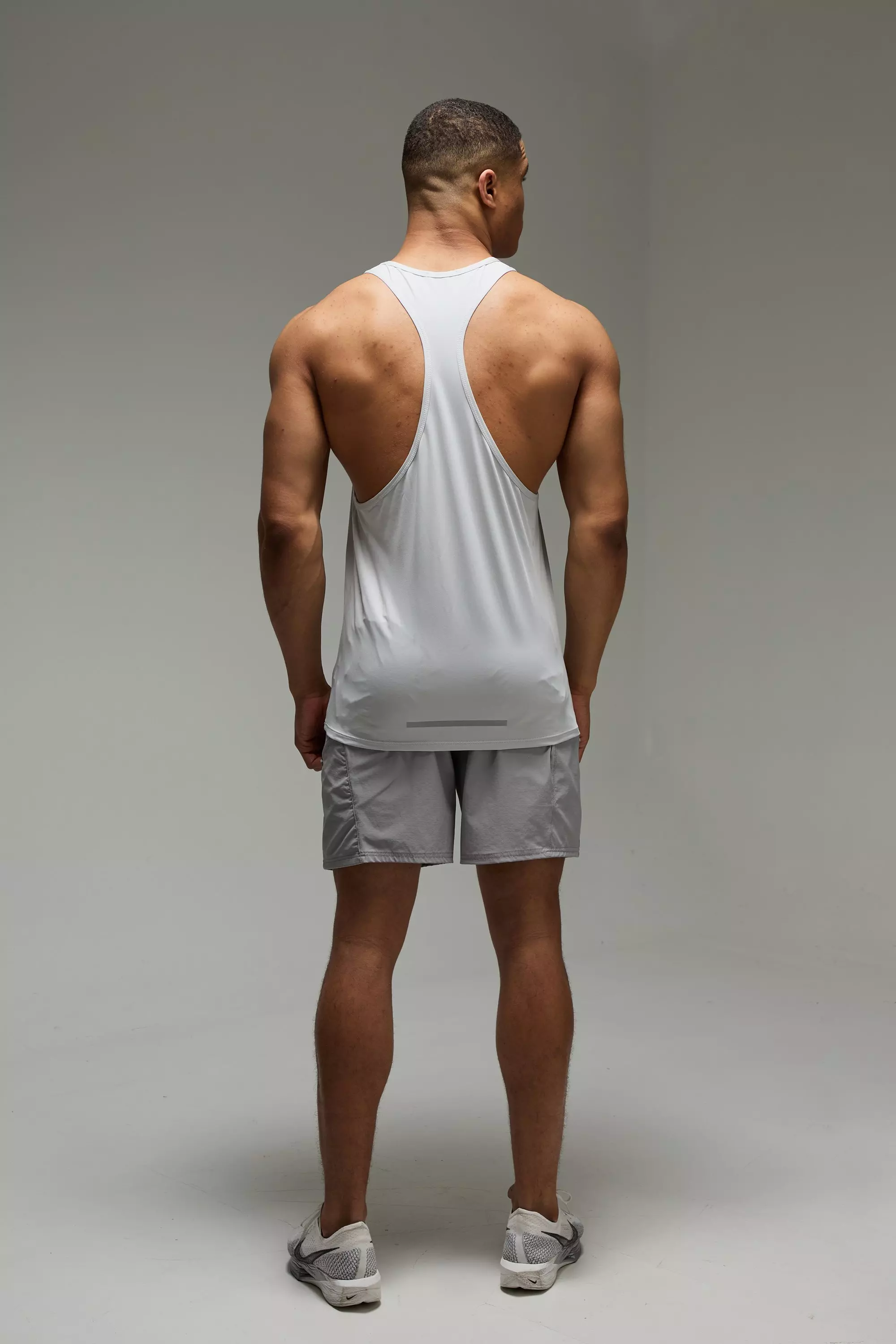 Silver Man Active Poly Reg Fit Racer Vest alternative image