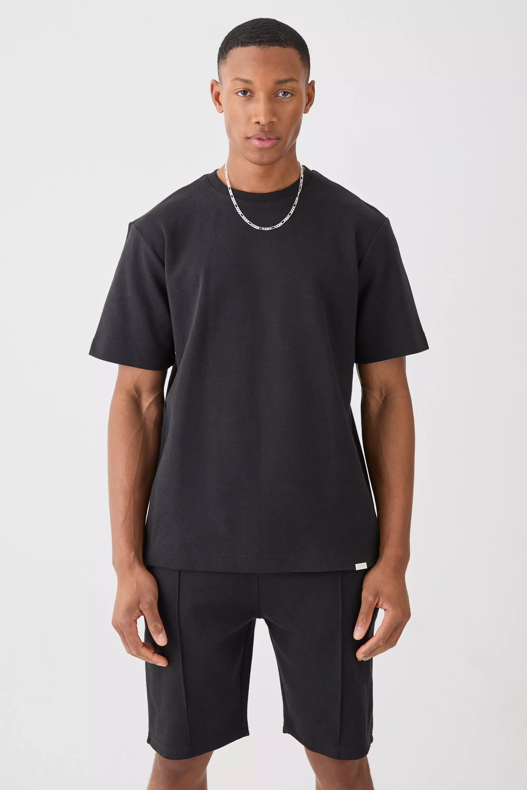 Core T-shirt & Short Interlock Set Black