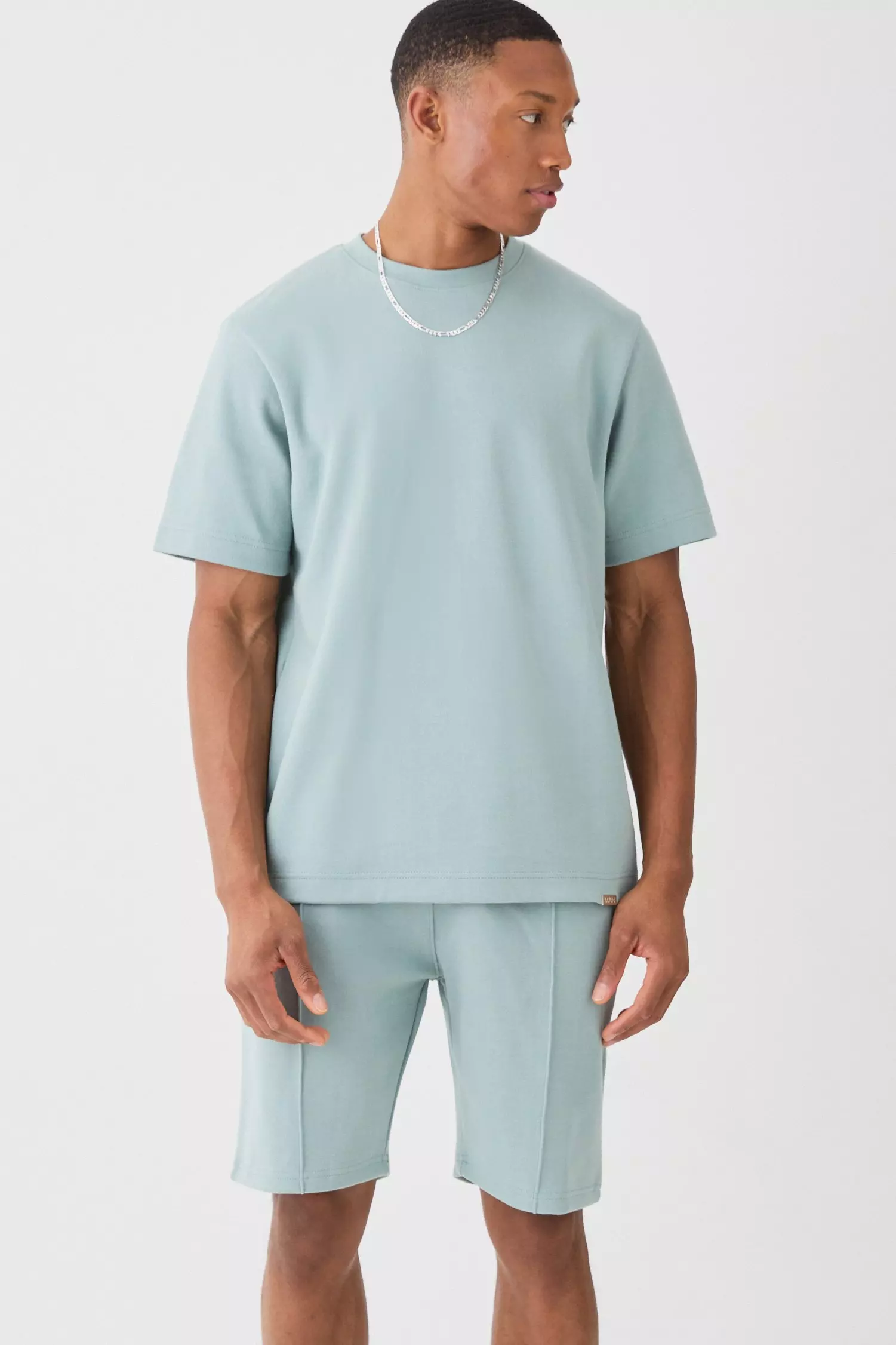 Core T-shirt & Short Interlock Set Dusty blue