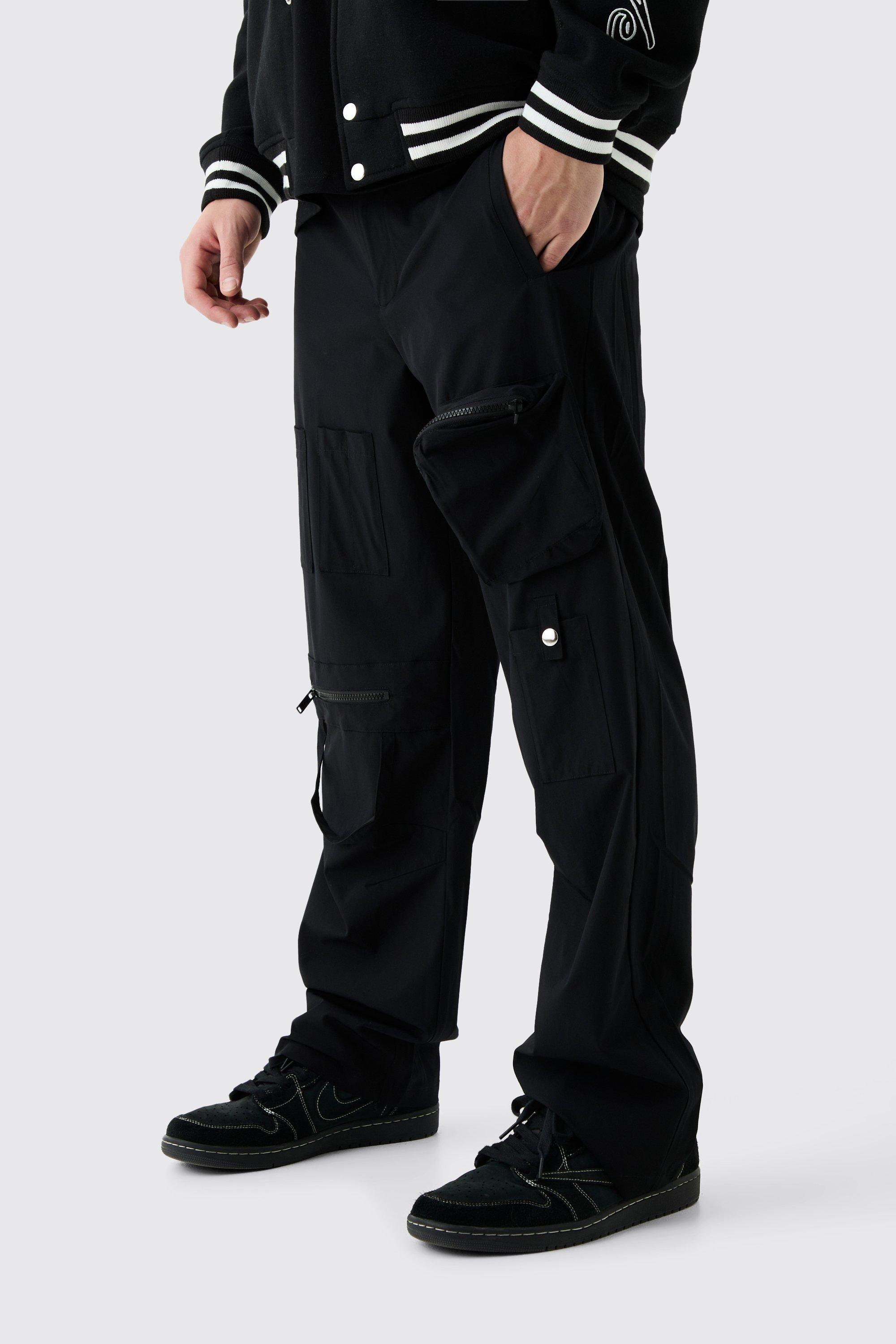 Fashion (black Pants)Plus Size Mens Trousers Casual Pants Grey Black Dark  Blue Elastic Straight Business Men Big 44 46 48 50 52 140KG Trouser Pant  ACU @ Best Price Online