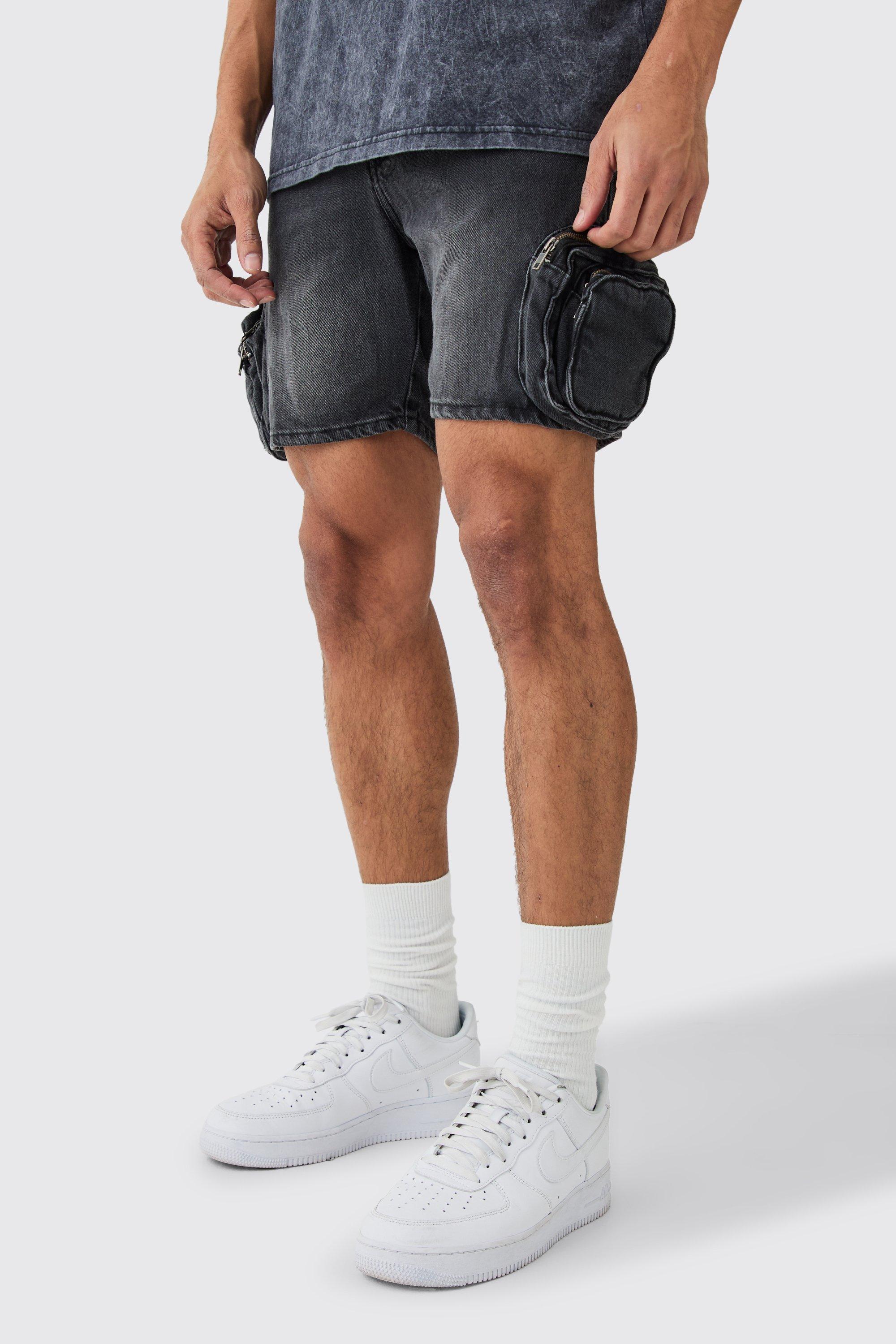 Boohooman hot sale denim shorts