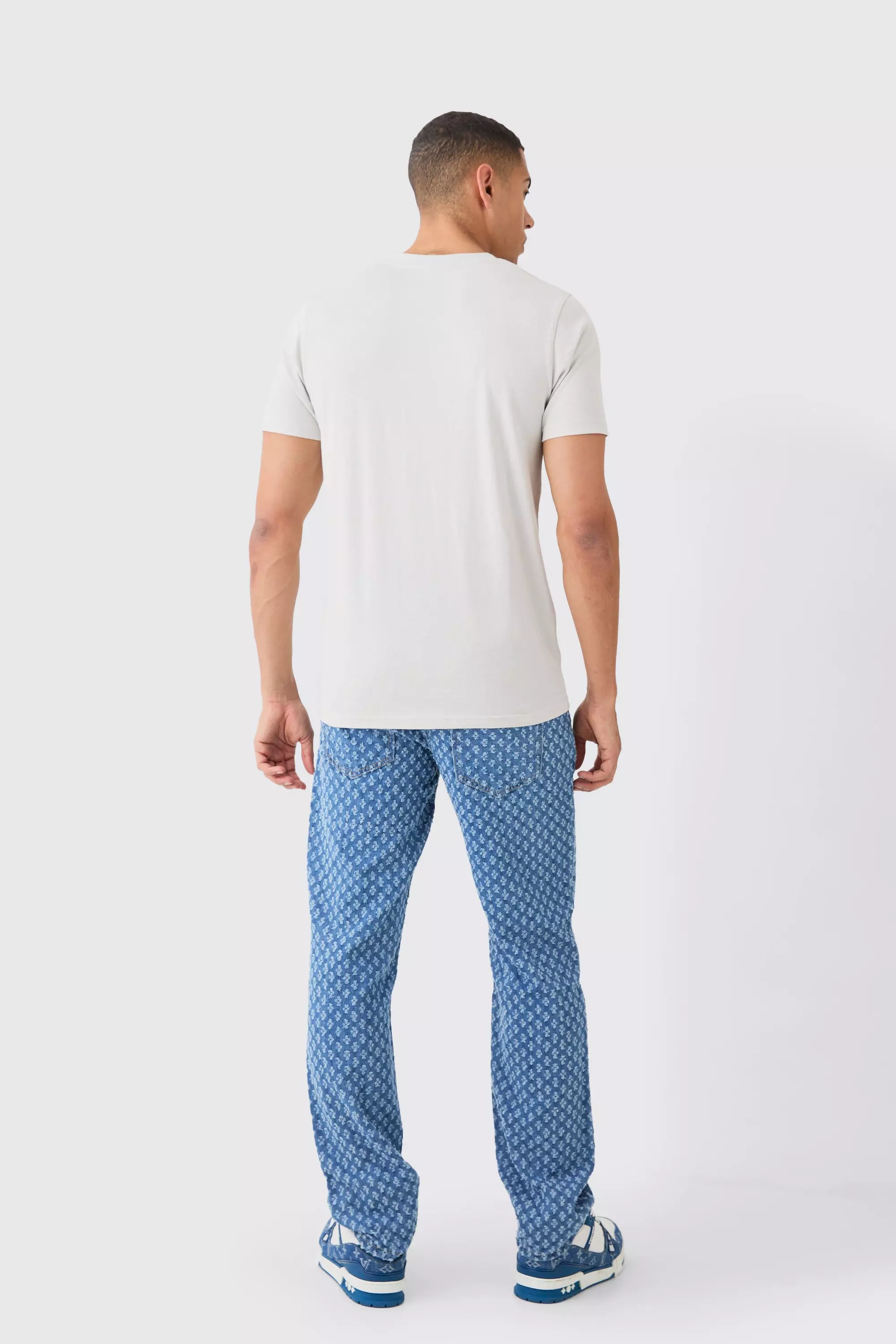 Mid blue Relaxed Distressed Interest Jeans alternative image