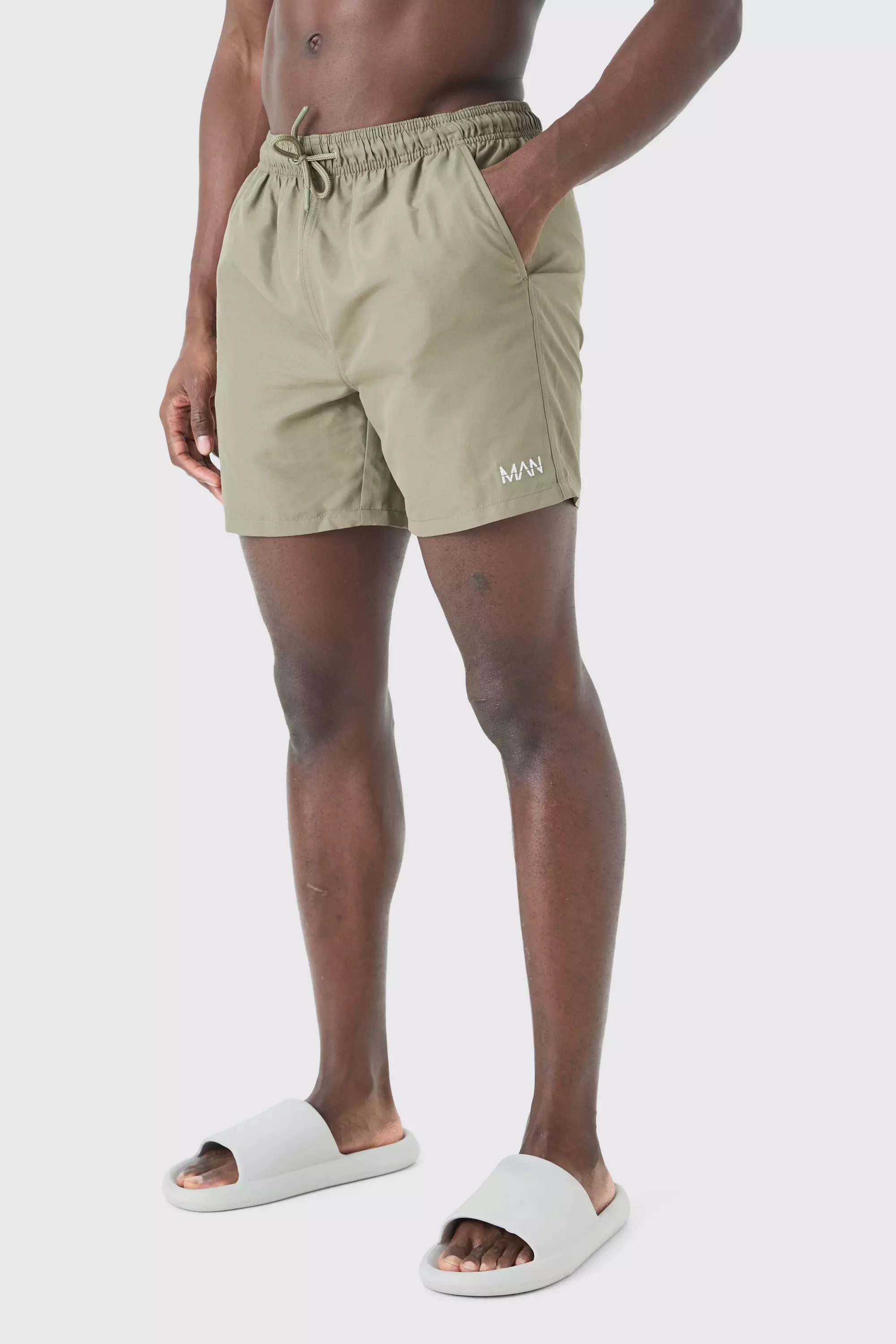 Khaki Original Man Mid Length Swim Trunks