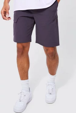 Charcoal Grey Elastic Comfort Lightweight Stretch Short