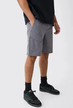Charcoal Grey Elastic Comfort Lightweight Stretch Short