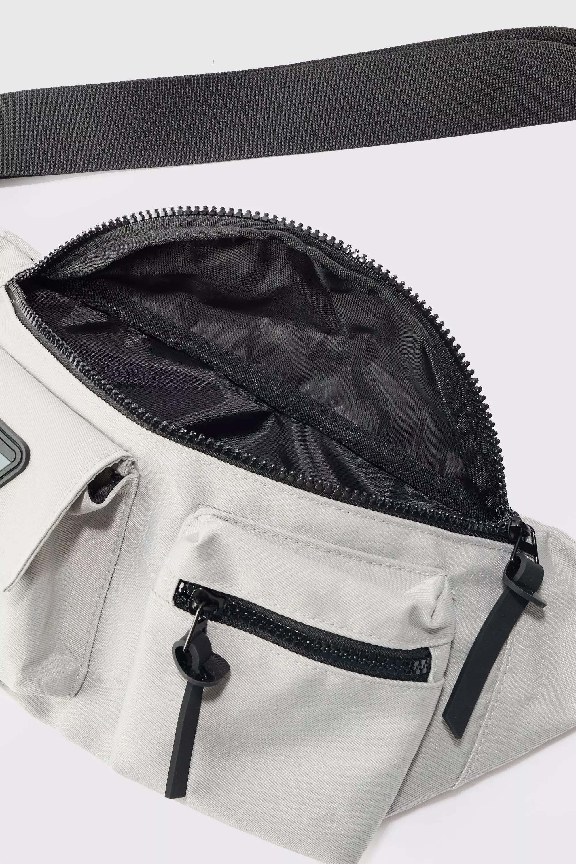 Man Badge Nylon Bum Bag boohooMAN