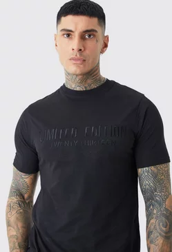 Tall Slim Embroidered Limited Edition T-shirt Black