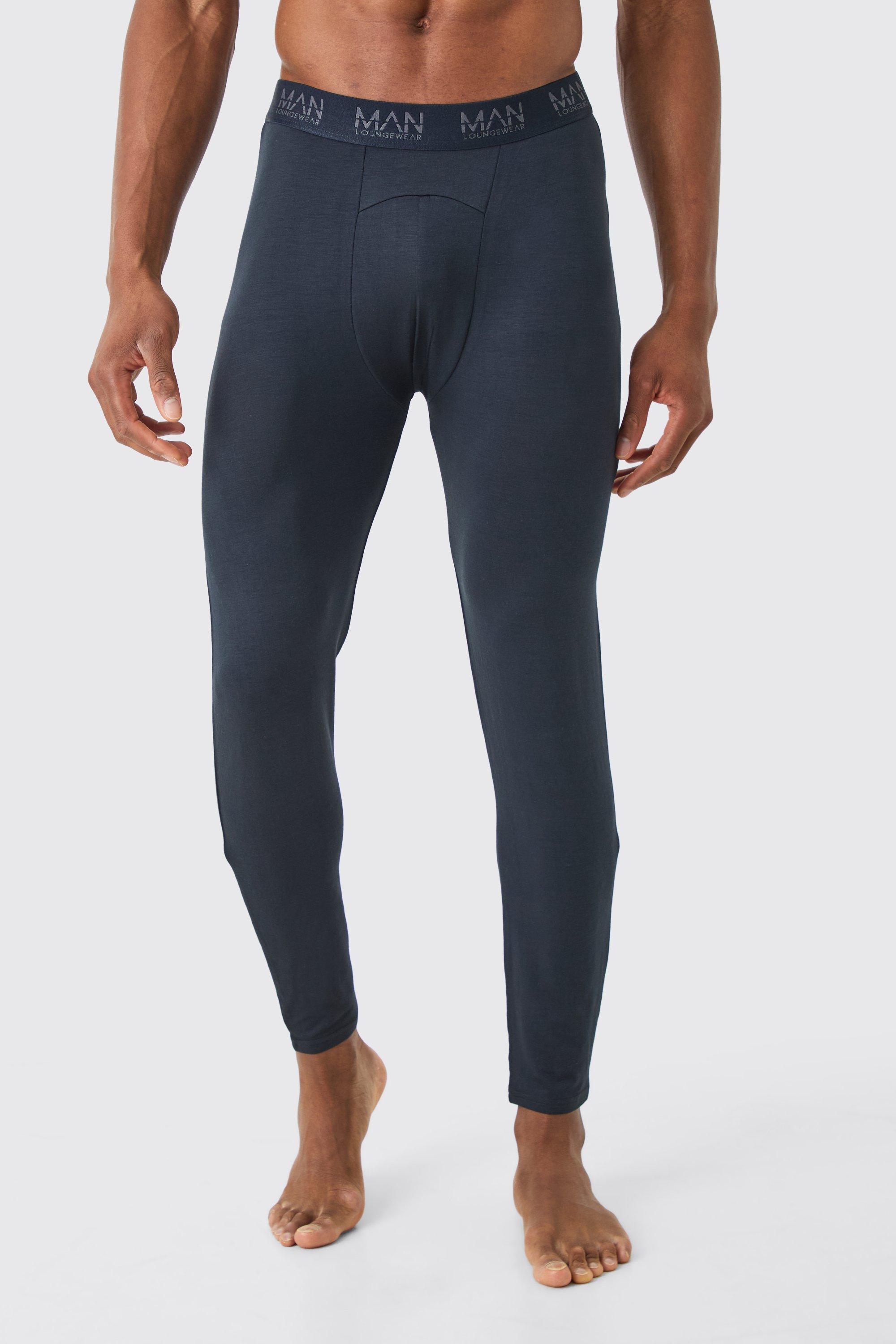 Man Active Fleece Onderlaag Leggings Met Voering