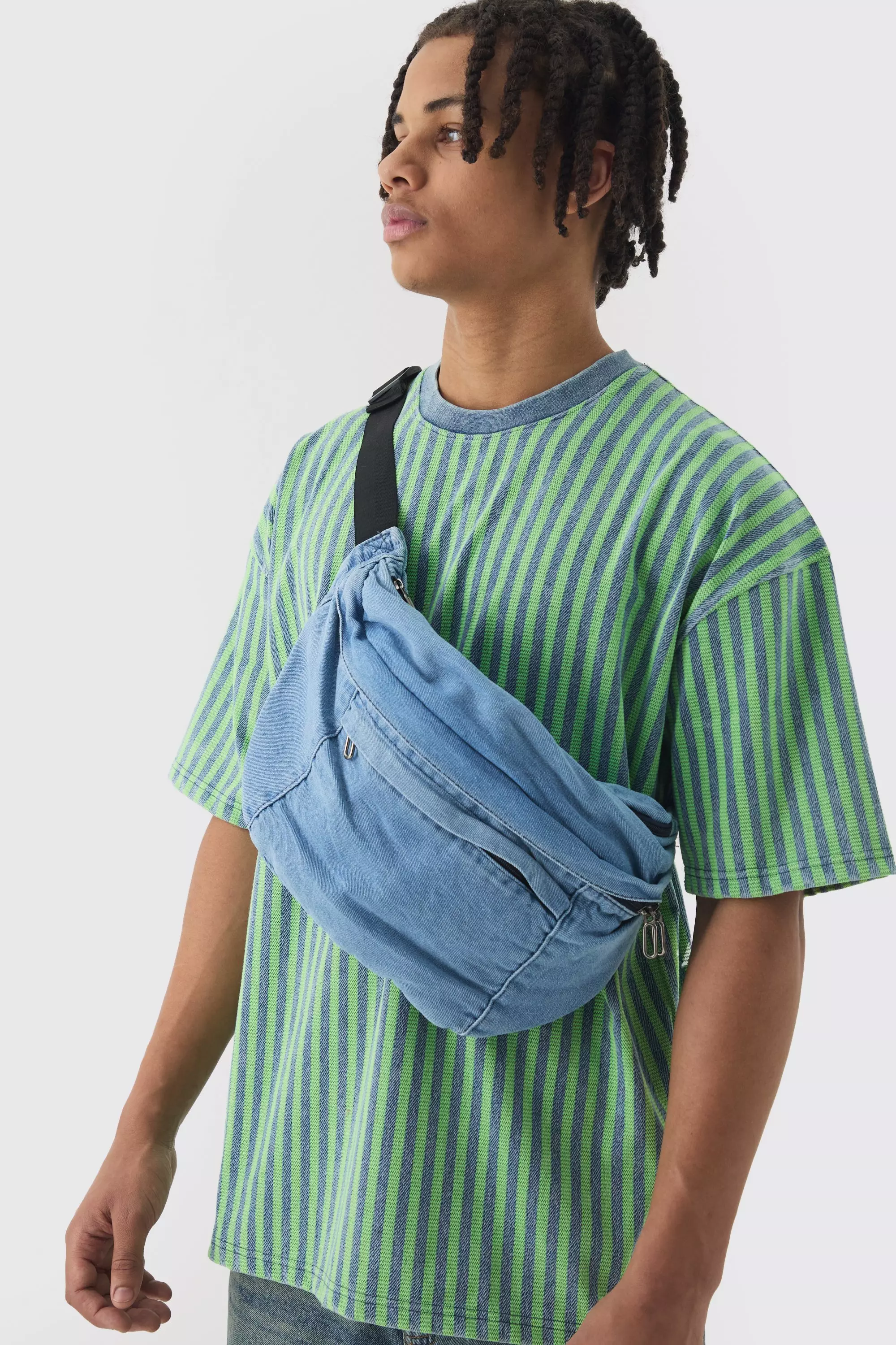 Denim Sling Bag Blue