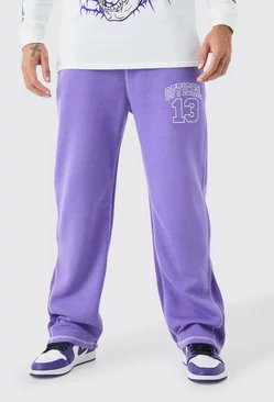 Relaxed Official Contrast Stitch Gusset Jogger Purple