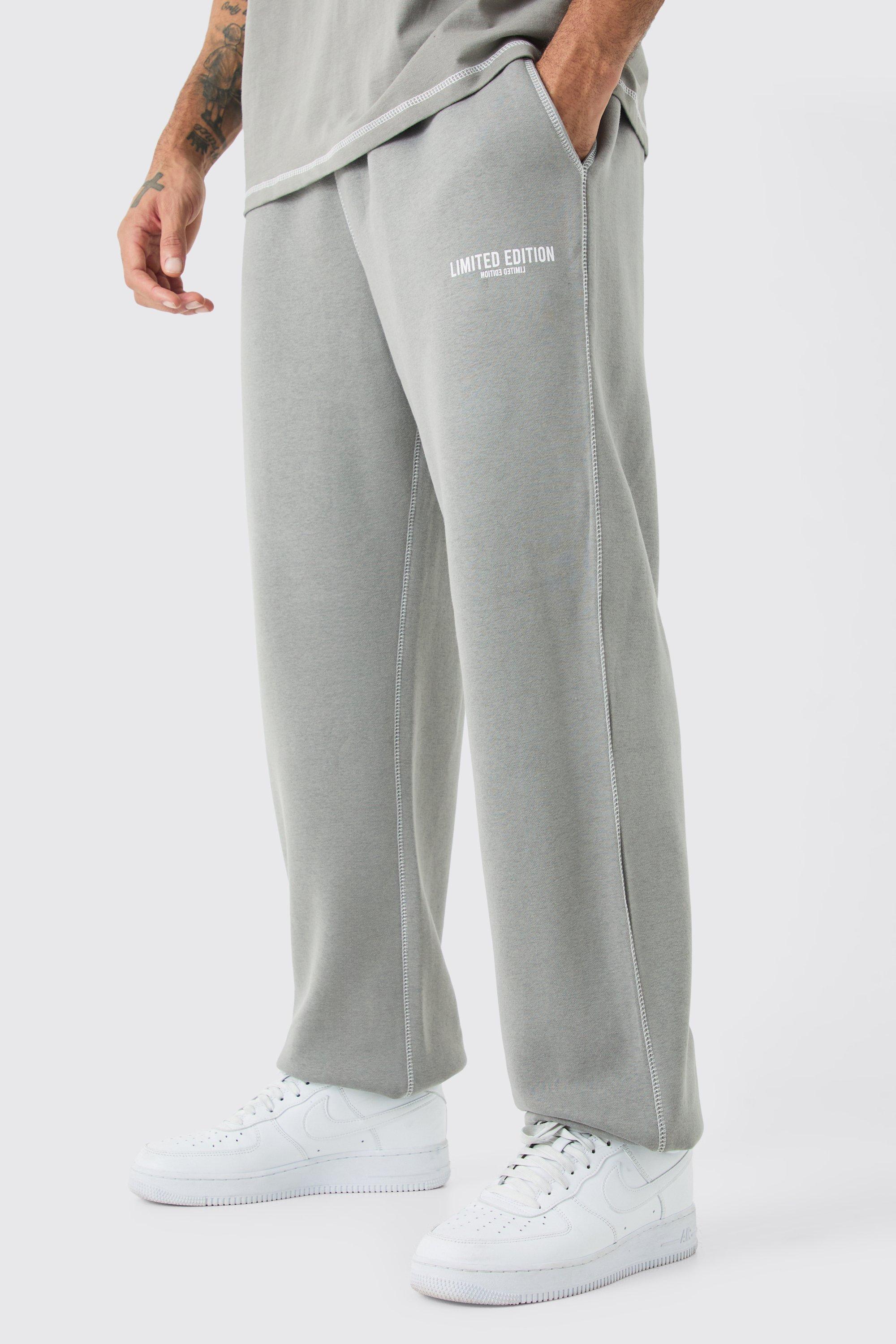 Tall Relaxed Fit Split Hem Limited Embossed Jogger