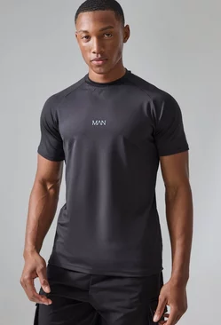 Black Man Active Perforated Vent T-shirt