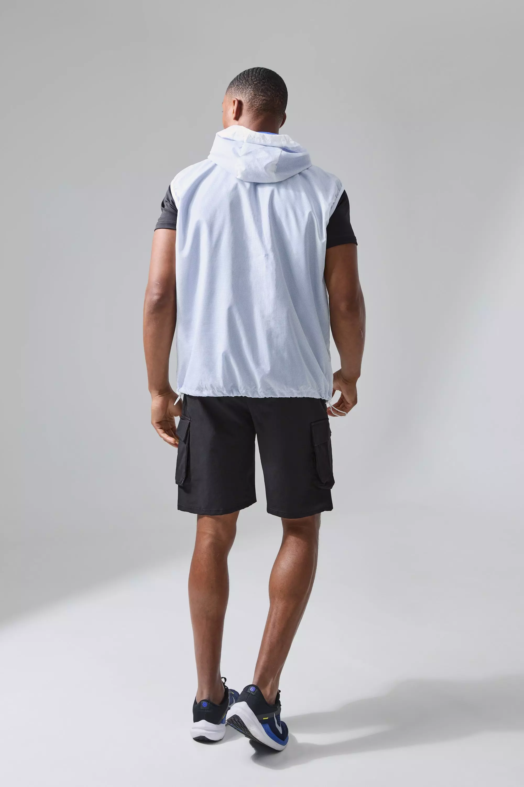 Man Active Weste mit Mesh-Futter und Kapuze, Blue alternatives Bild