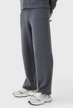 Relaxed Knit Trouser Charcoal