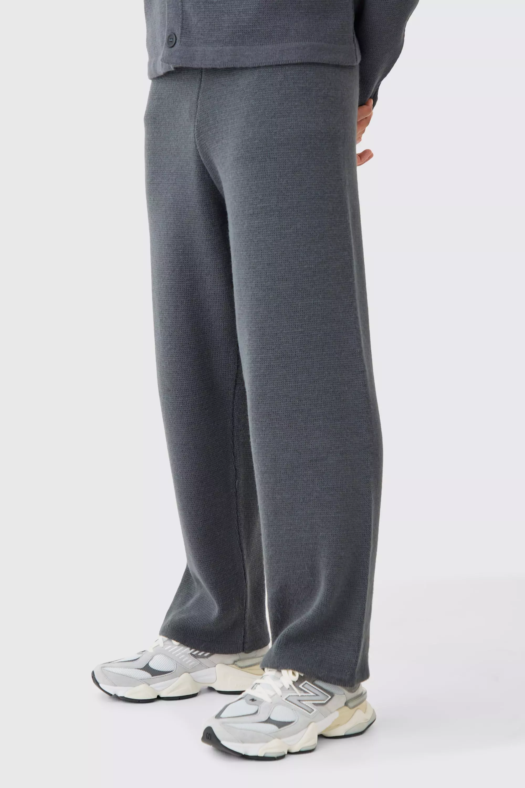 Taupe Beige Relaxed Knit Trouser