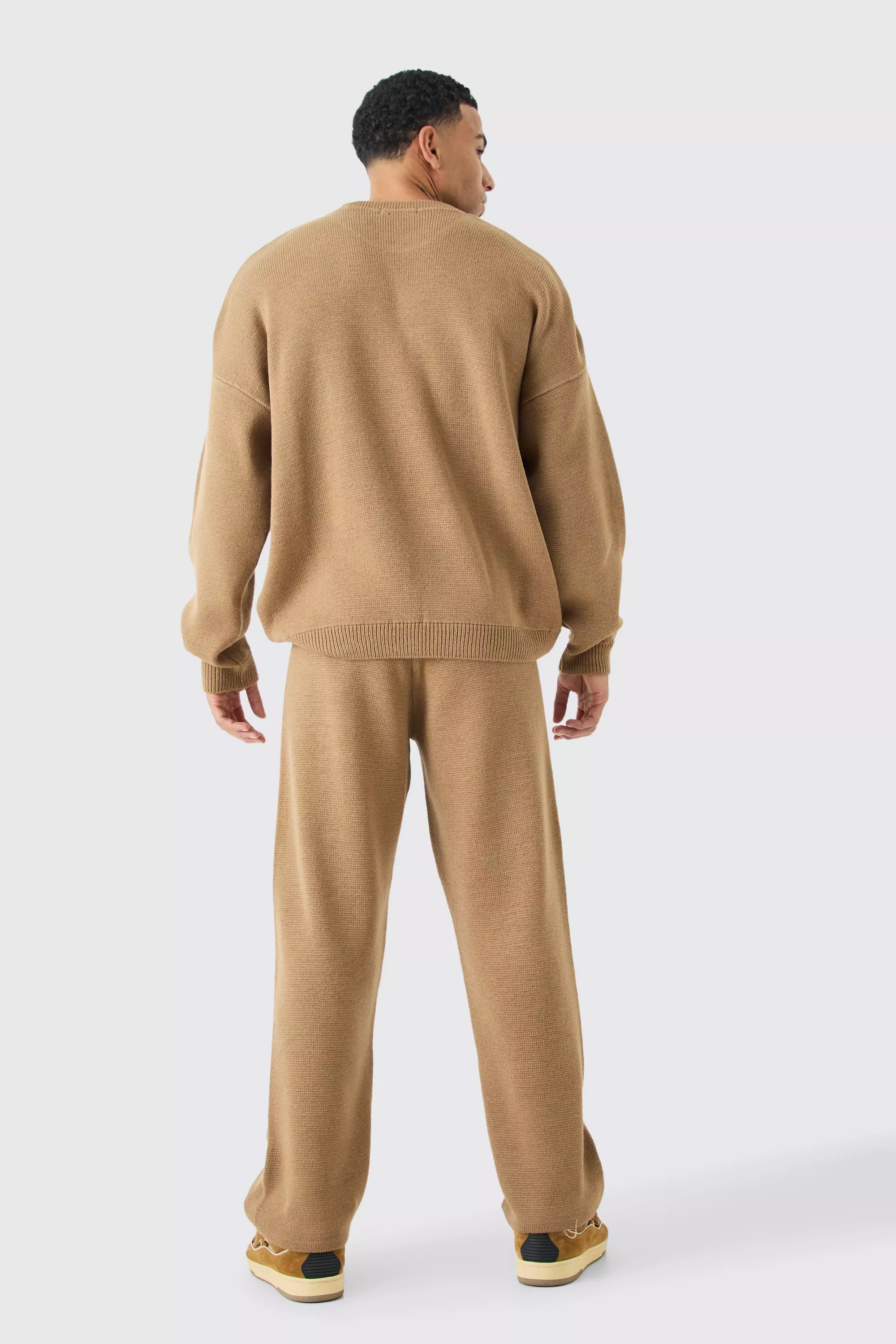 Stone Gebreide Baggy Broek Met Logo alternatieve afbeelding