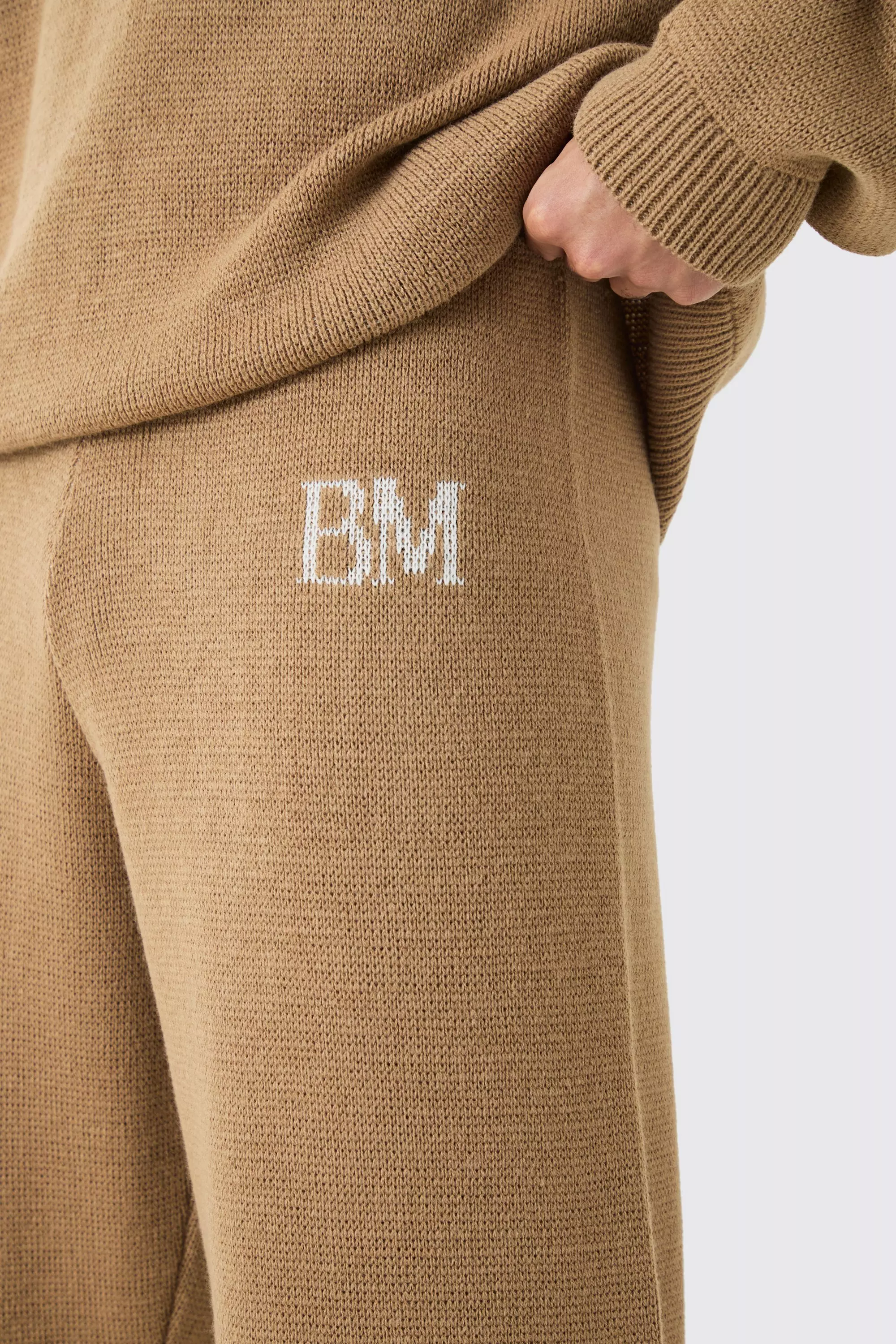 Stone Gebreide Baggy Broek Met Logo alternatieve afbeelding