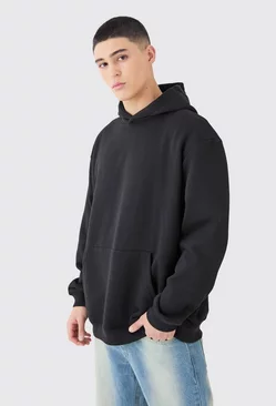 Black Basic Oversized Over The Head Hoodie