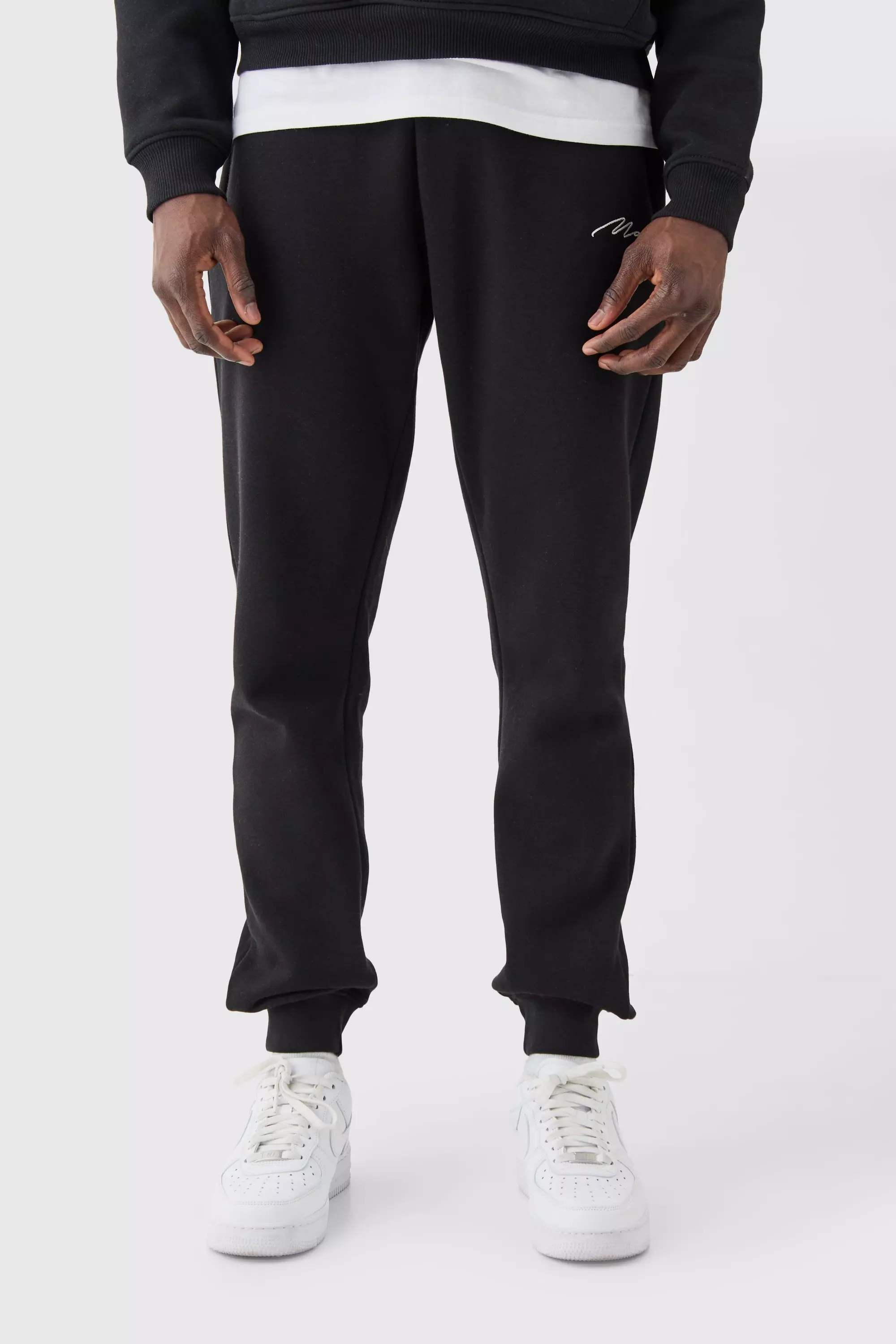 Black Man Signature Skinny Fit Sweatpants alternative image