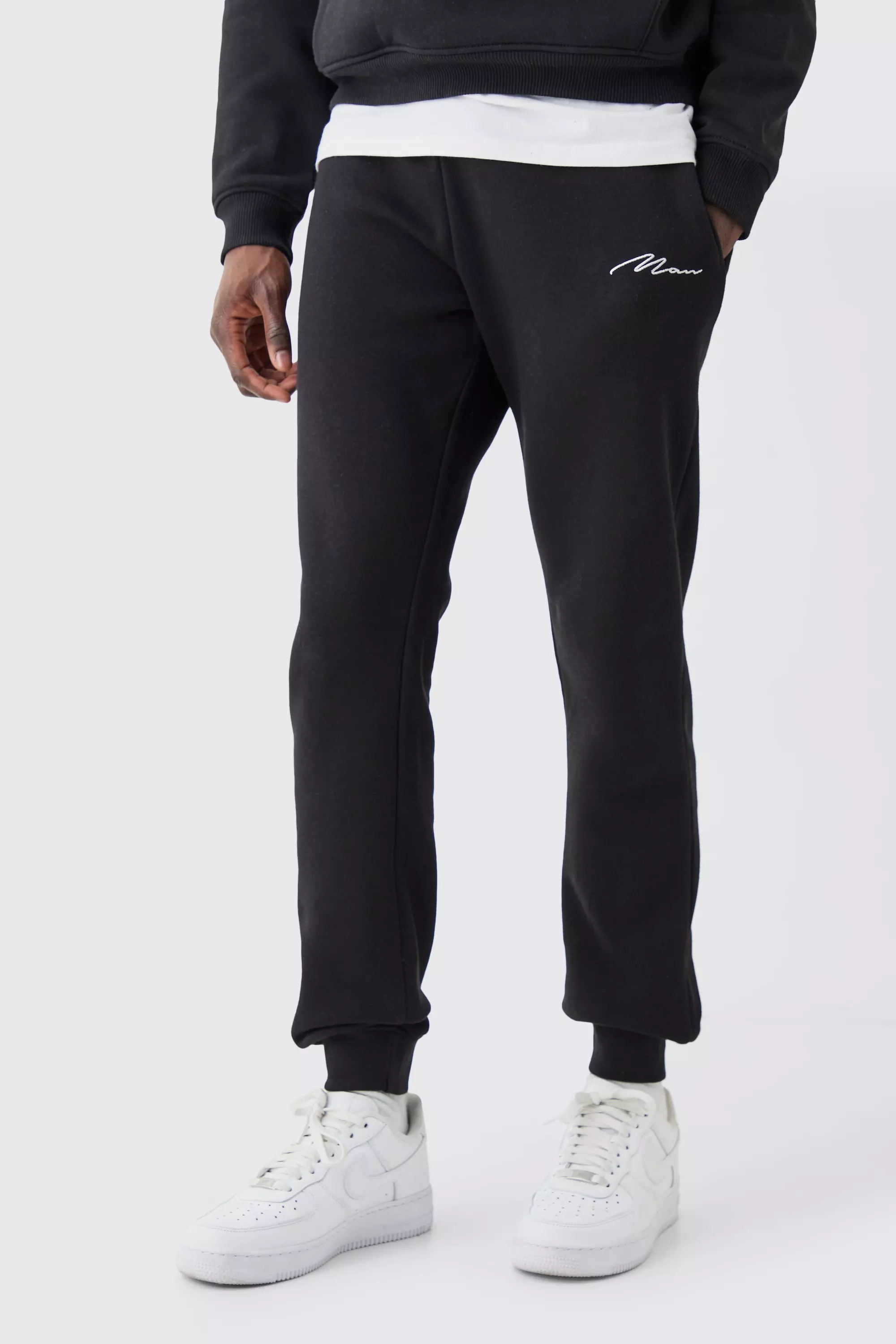 Black Man Signature Skinny Fit Sweatpants alternative image