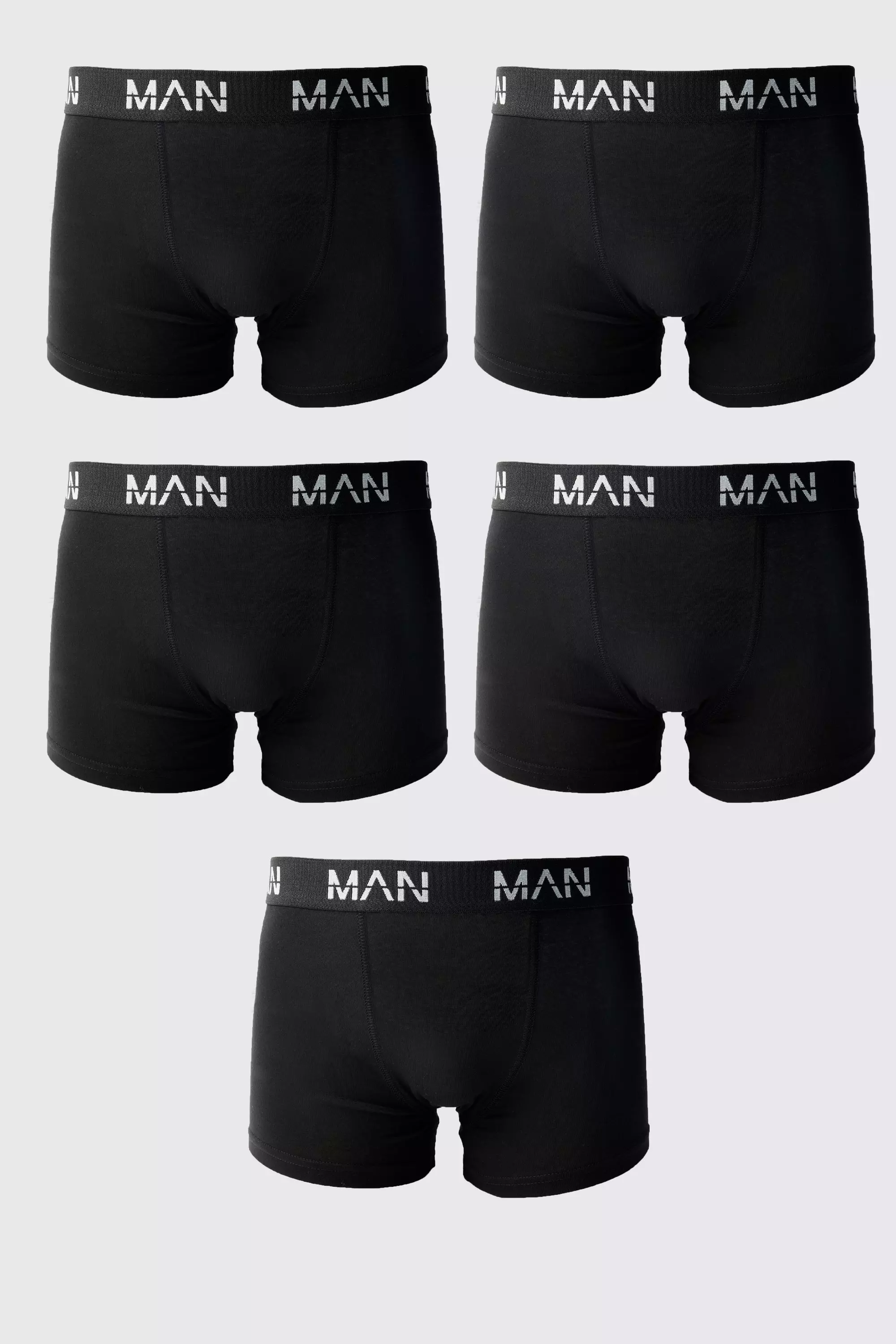 5 Pack Man Trunks Black