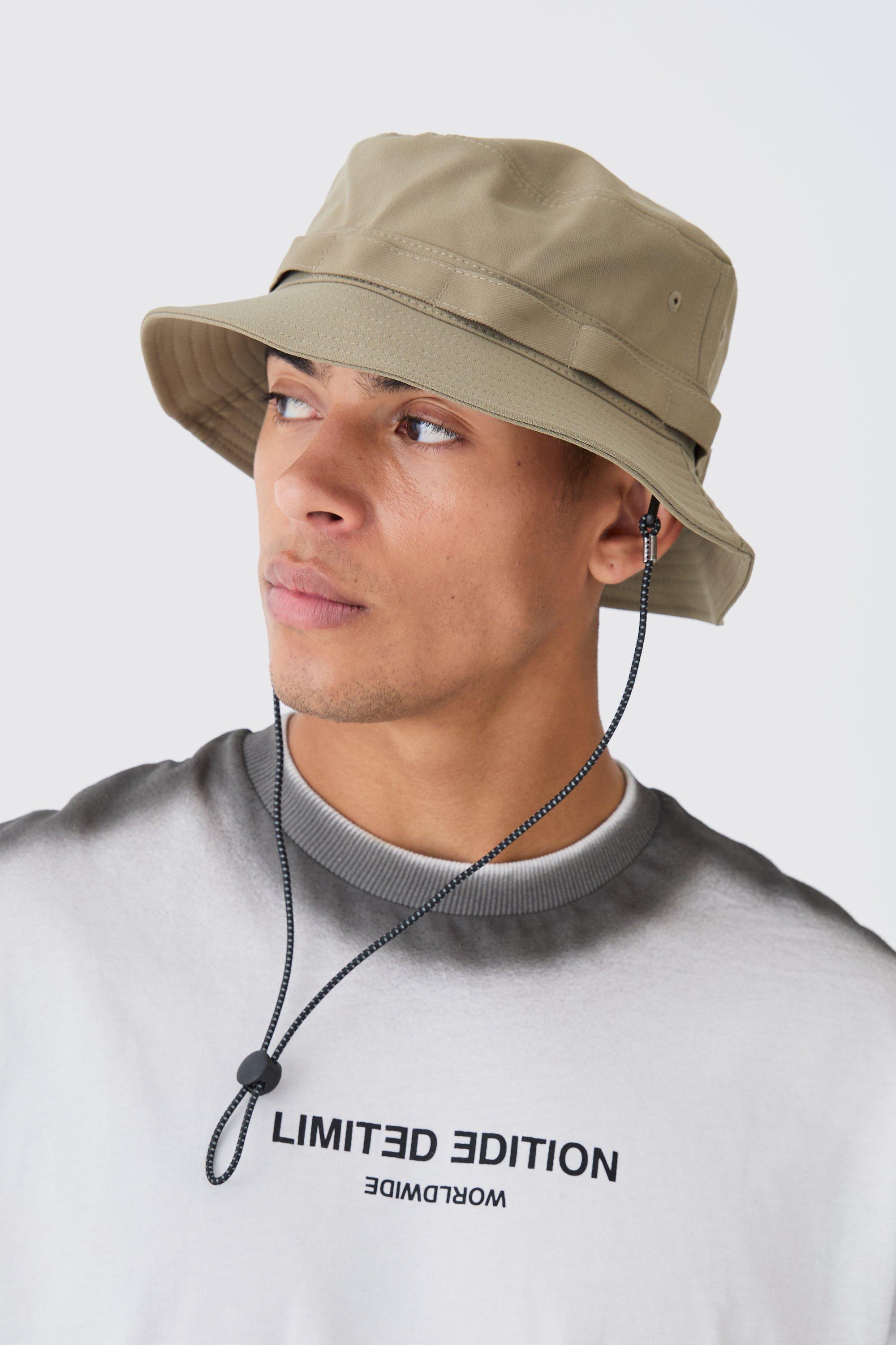 boohooMAN Denim Patchwork Bucket Hat