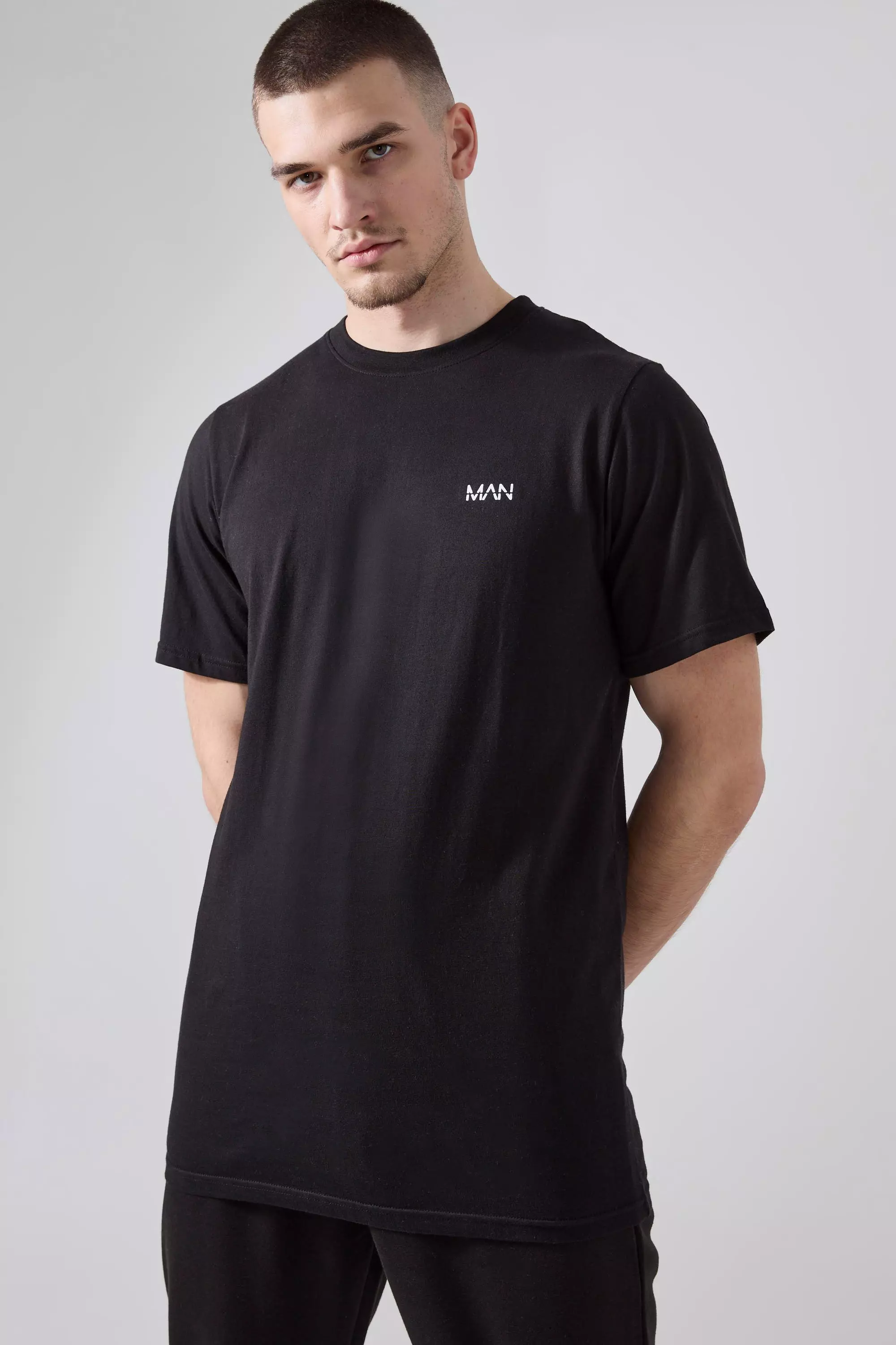 Tall Man Active Gym Basic T-shirt Black