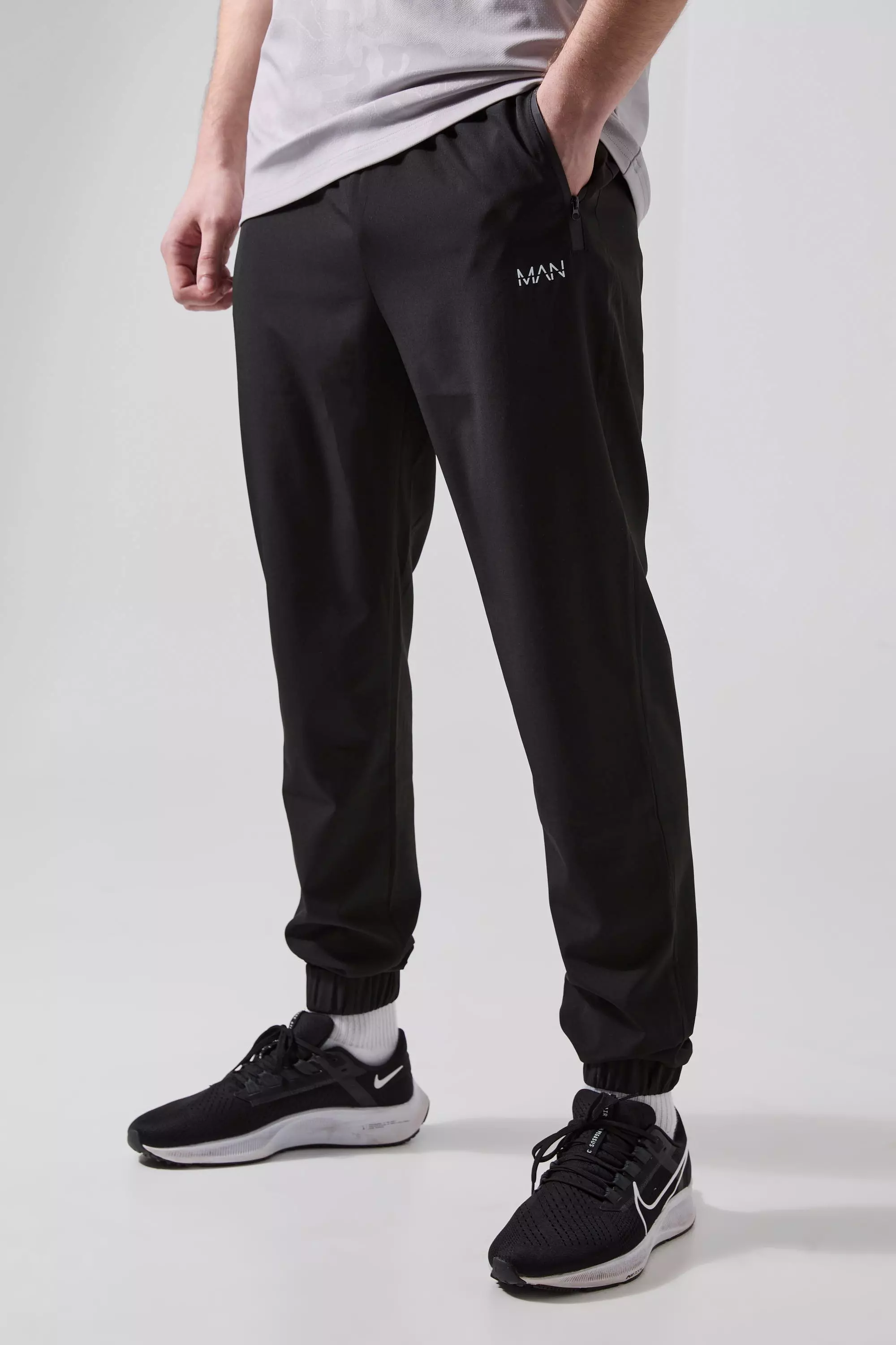 Tall Man Active Gym Tapered Jogger Black
