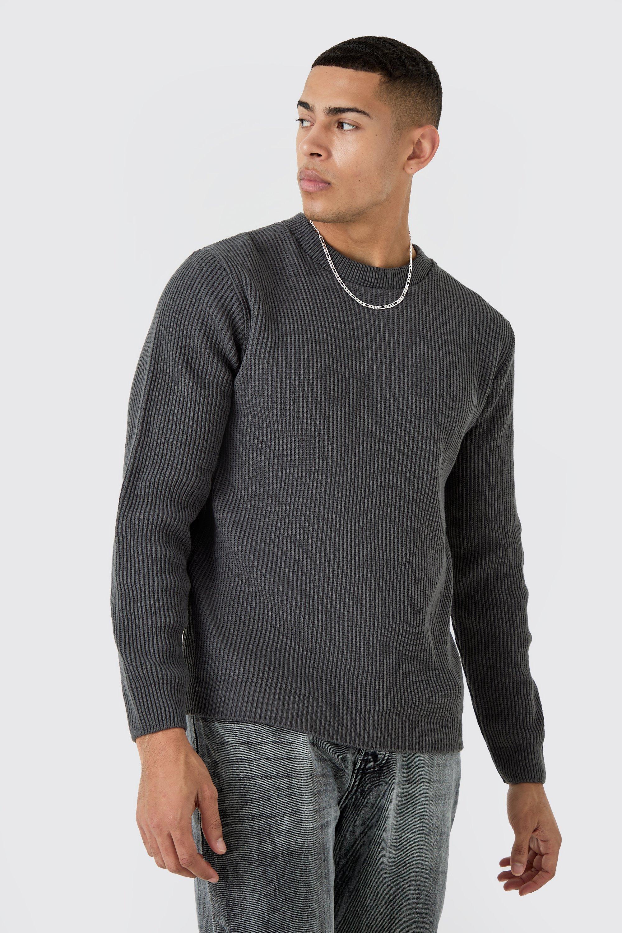 Regular Fit Waffle Knit Jumper