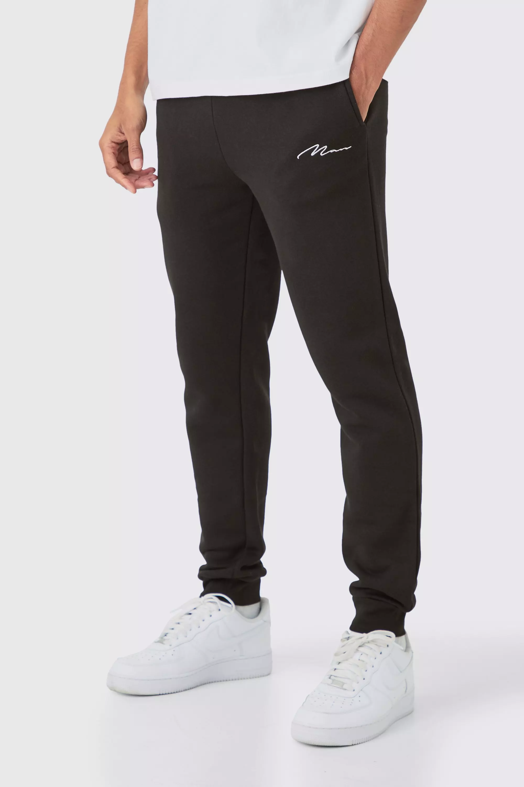 Straight Leg Popper Hem Scuba Sweatpants