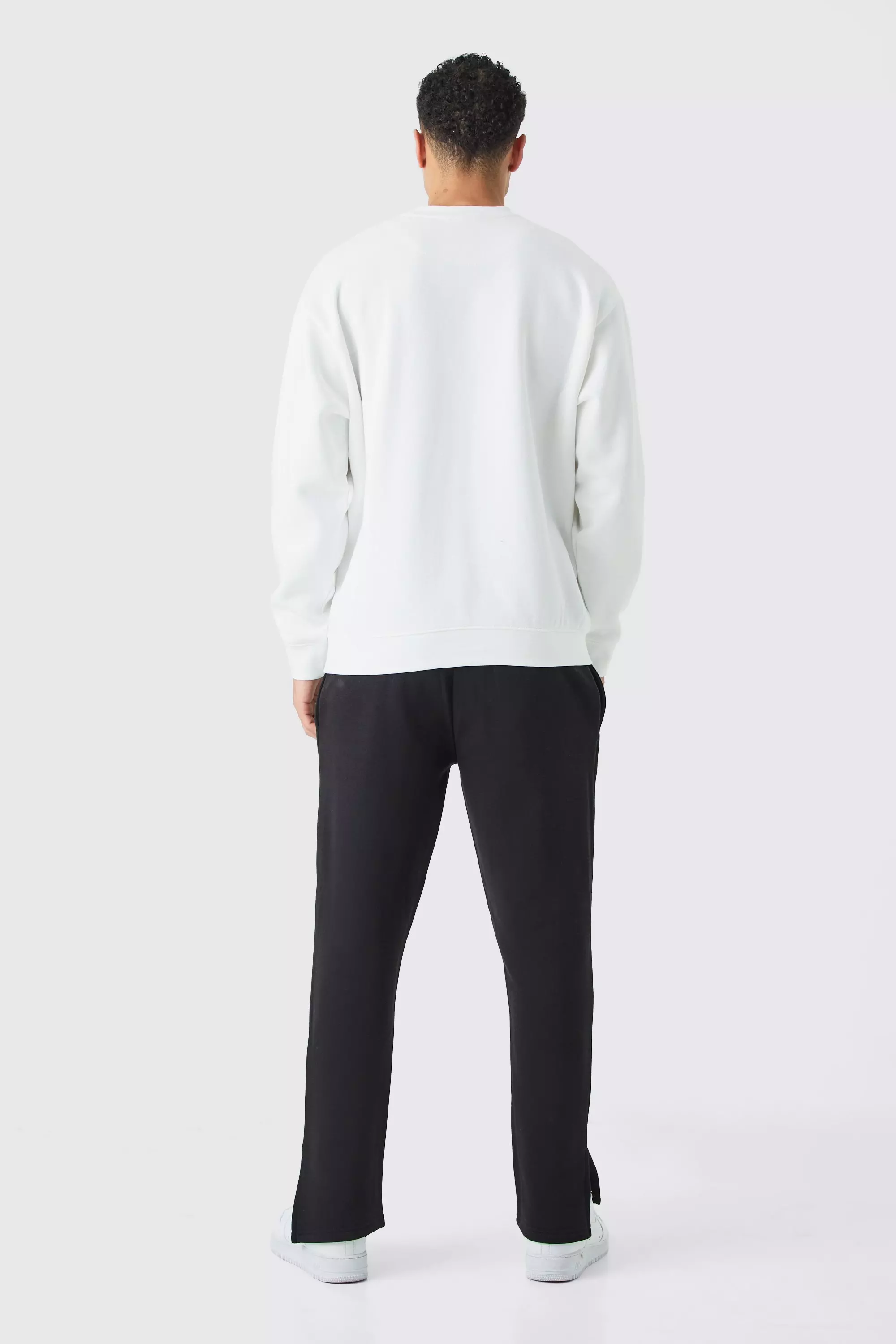 Black Basic Regular Fit Split Hem Jogger alternative image