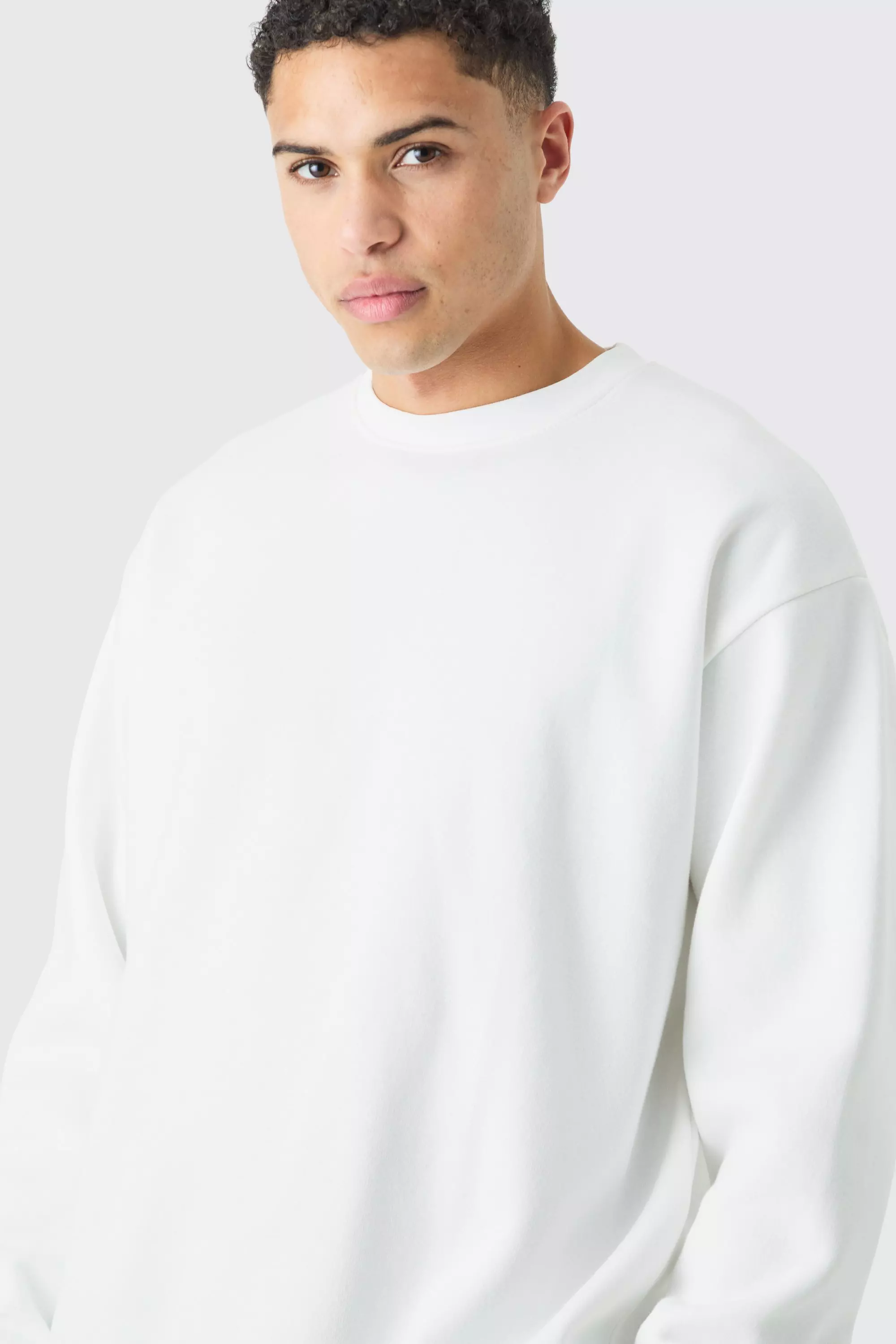 Basic Oversized Crew Neck Sweatshirt boohooMAN