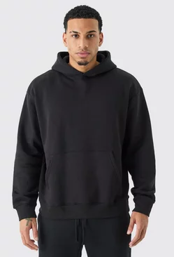 Basic Oversized Over The Head Hoodie Black