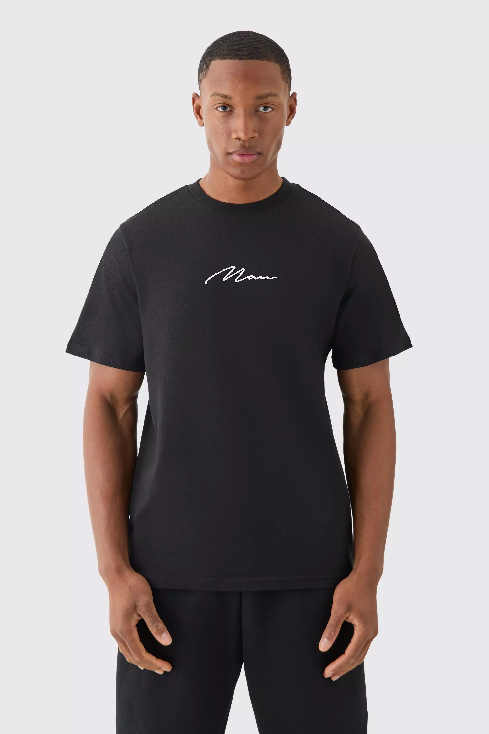 Black Man Signature Embroidered T-shirt alternative image