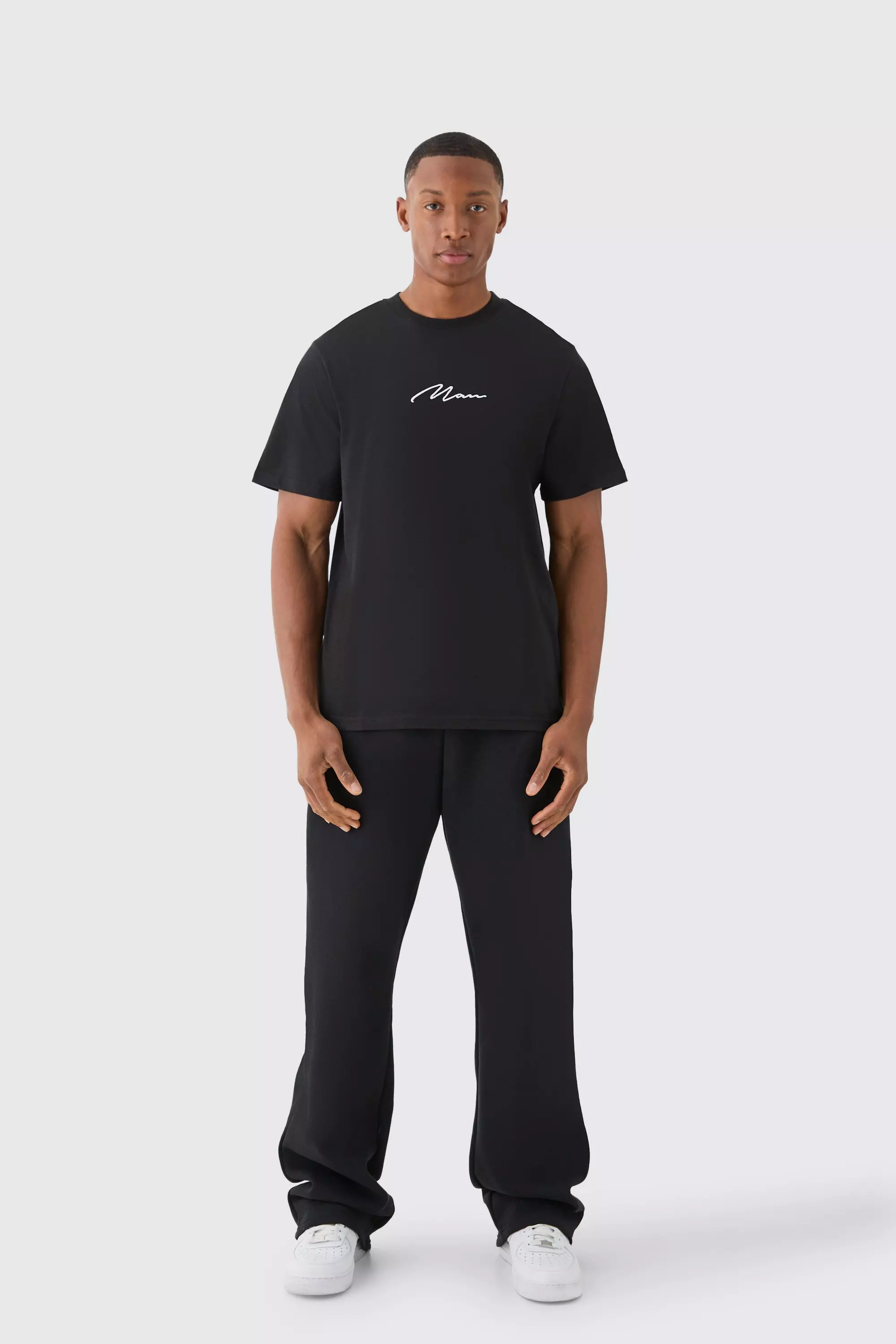 Black Man Signature Embroidered T-shirt alternative image