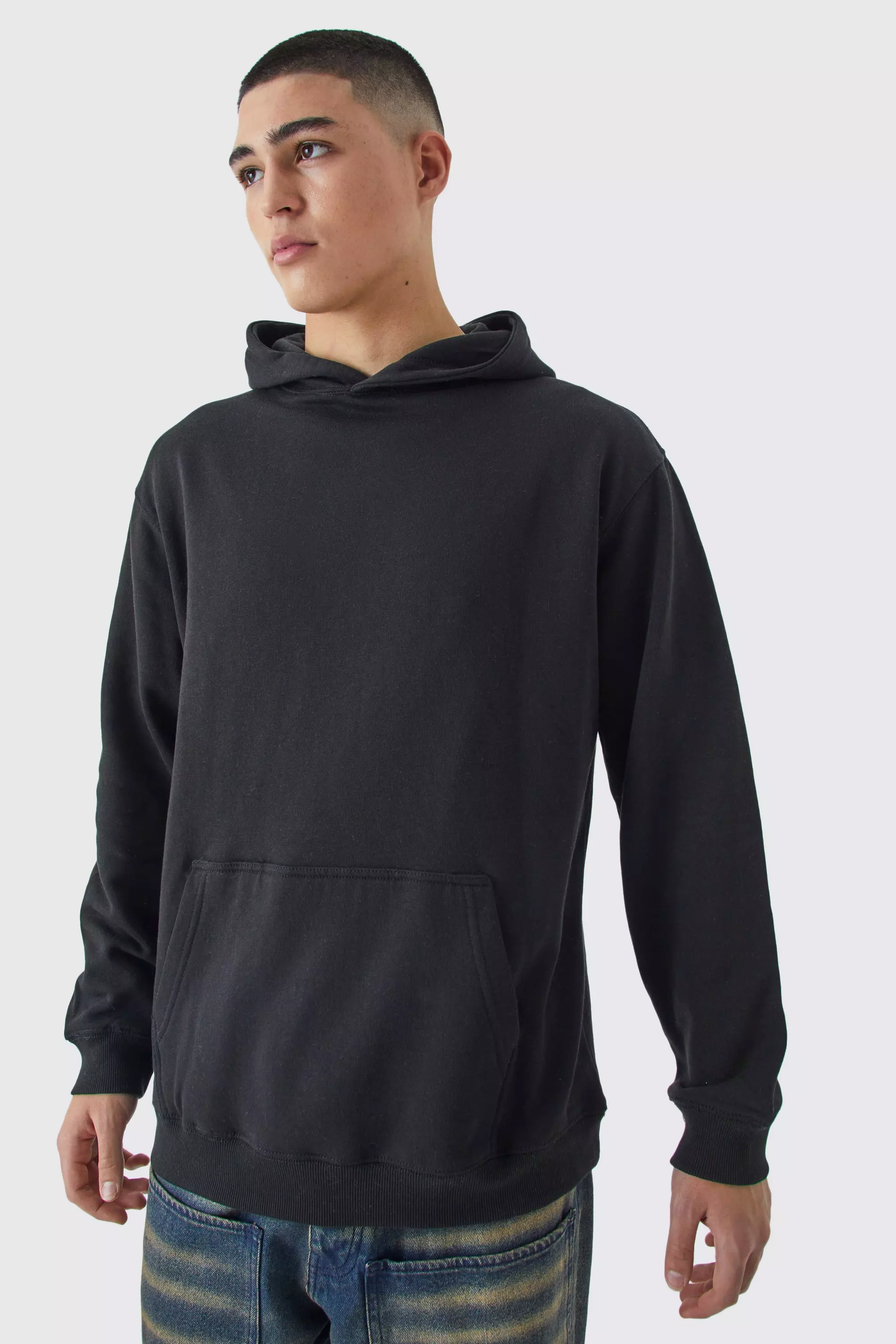 Black Oversized Naruto Anime License Hoodie alternative image
