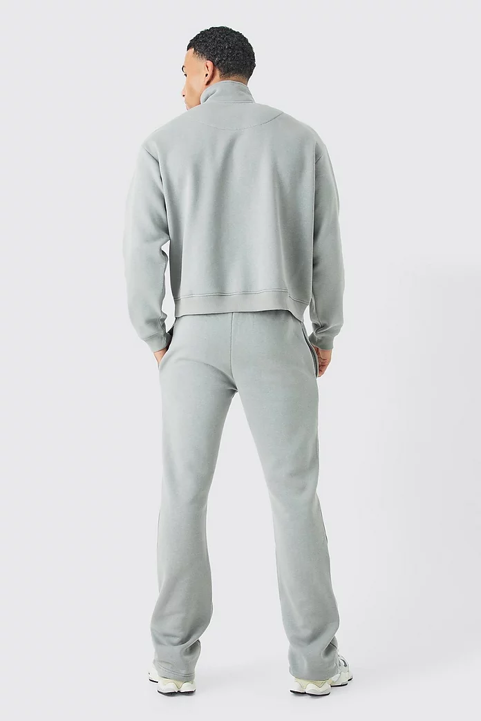 Oversized Boxy B 1/4 Zip Stacked Tracksuit | boohooMAN USA Oversized Boxy B 1/4 Zip Stacked Tracksuit | boohooMAN USA