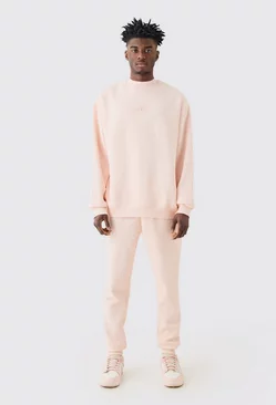 Pink Offcl Oversized Extended Neck Sweatshirt Tracksuit